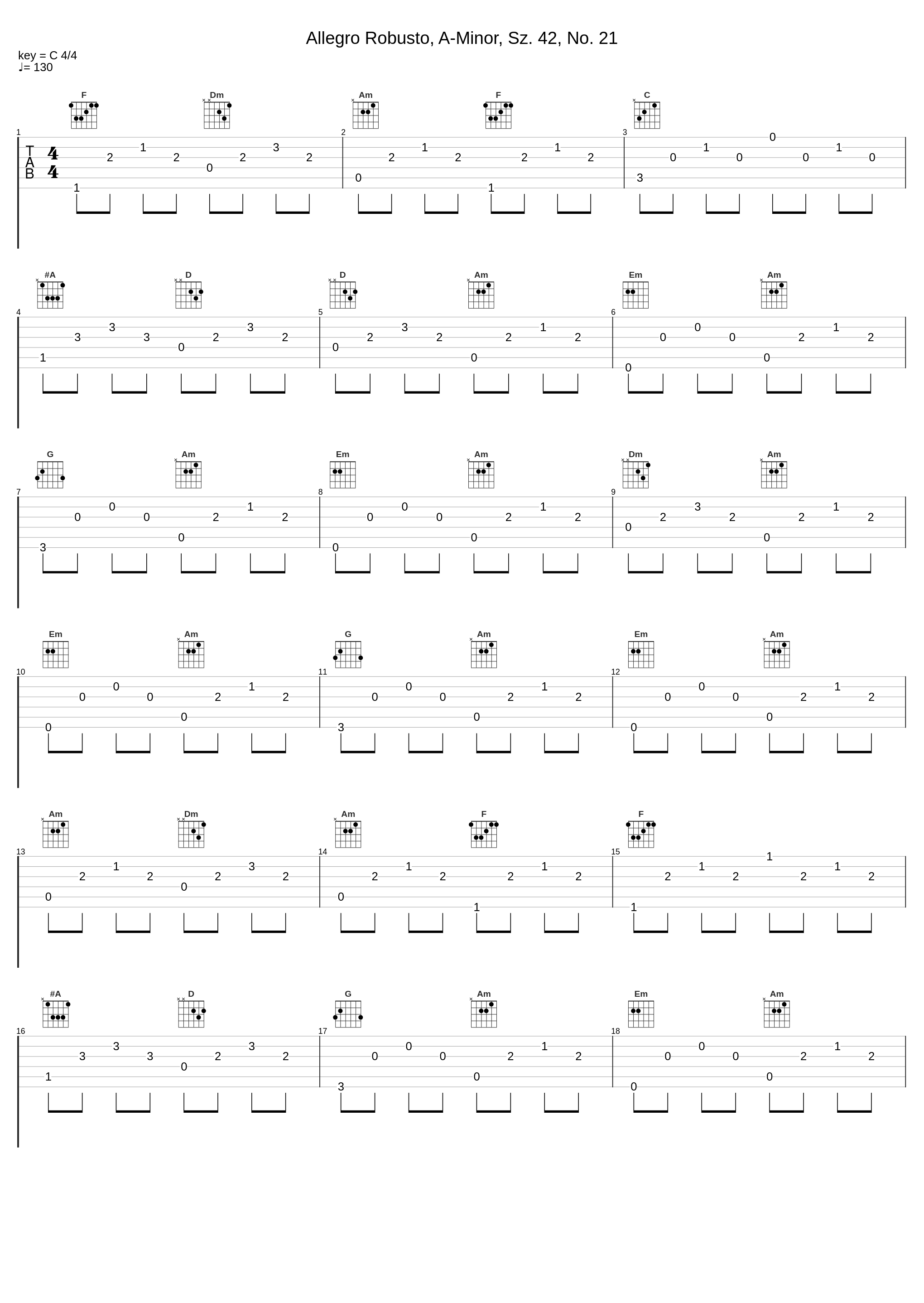 Allegro Robusto, A-Minor, Sz. 42, No. 21_Robert von Heeren,Béla Bartók_1