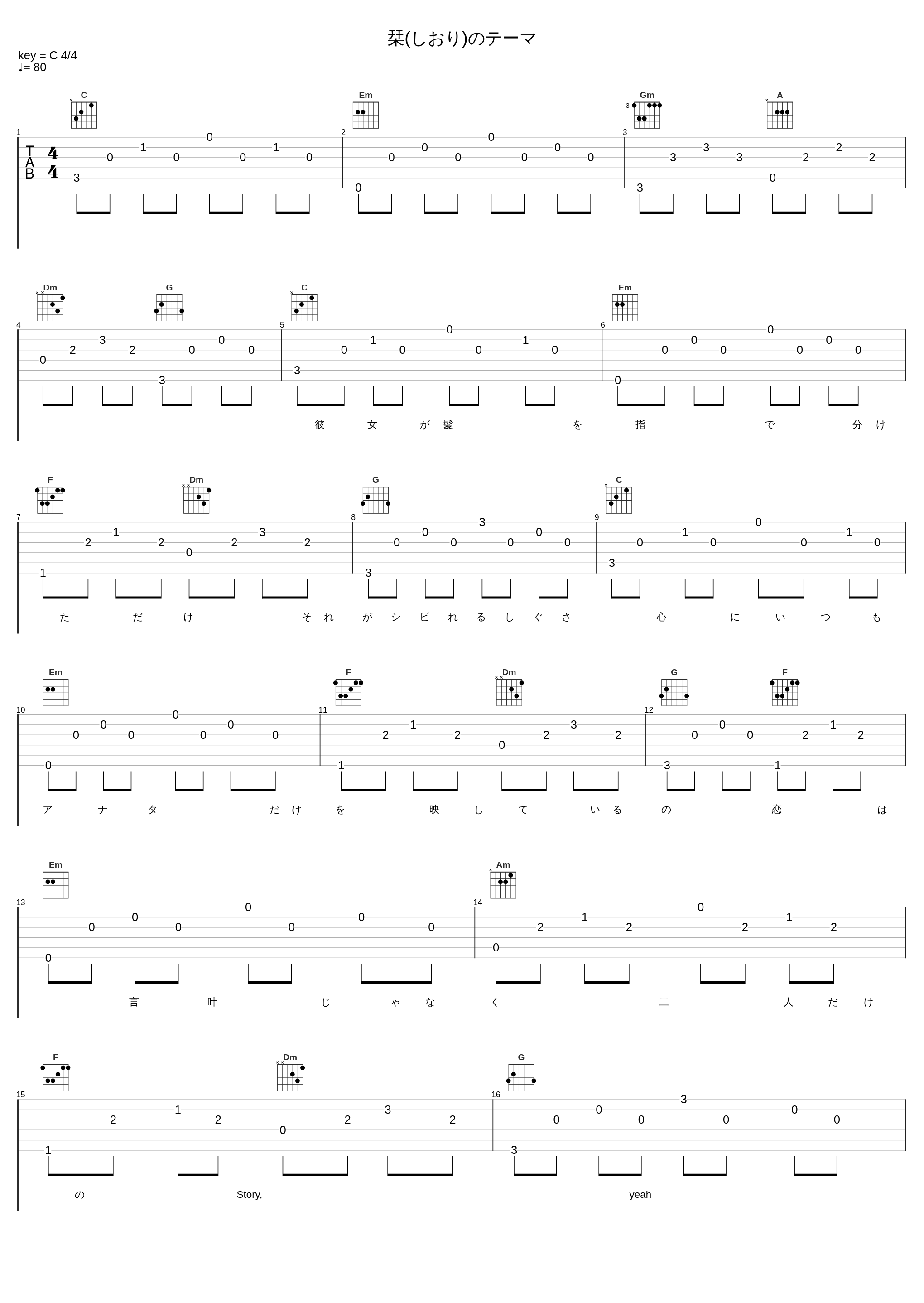 栞(しおり)のテーマ_南方之星_1