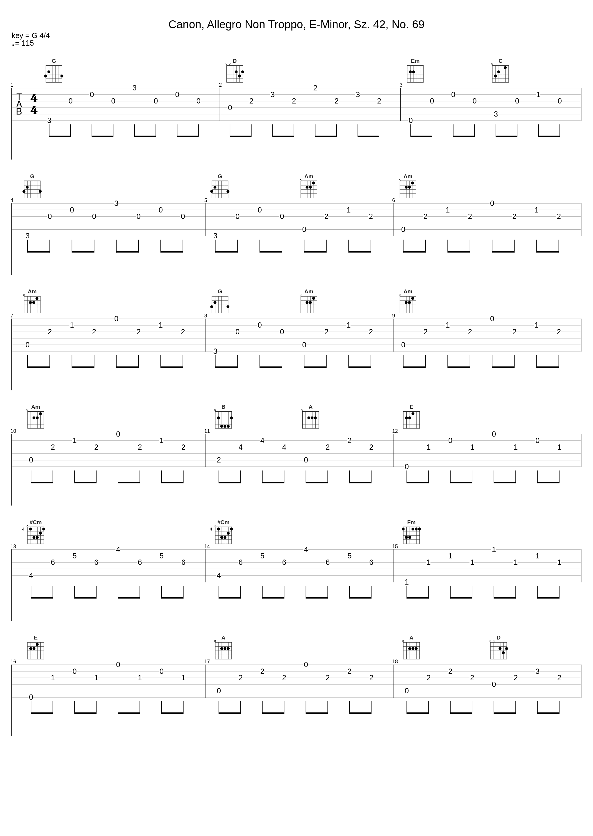 Canon, Allegro Non Troppo, E-Minor, Sz. 42, No. 69_Robert von Heeren,Béla Bartók_1