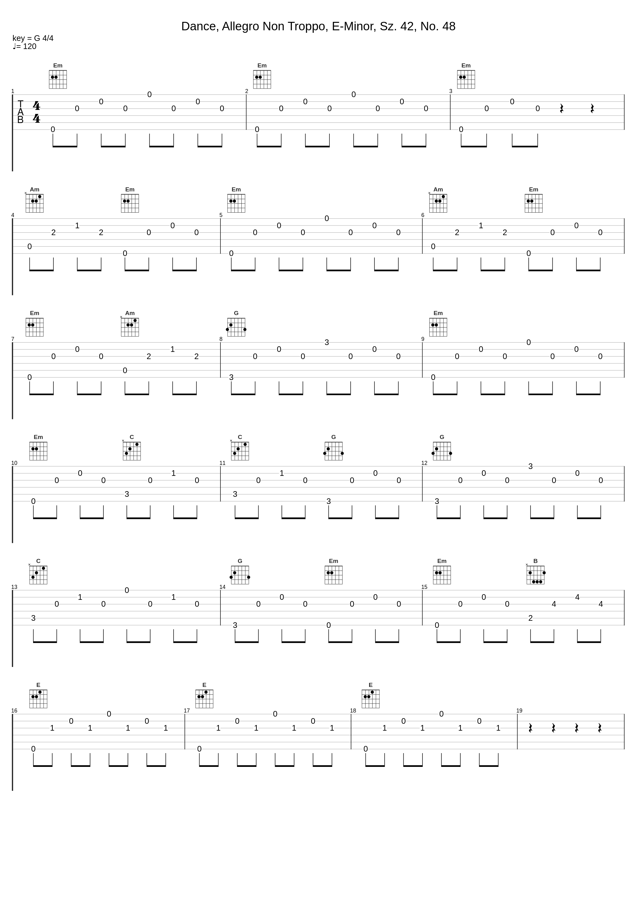 Dance, Allegro Non Troppo, E-Minor, Sz. 42, No. 48_Robert von Heeren,Béla Bartók_1