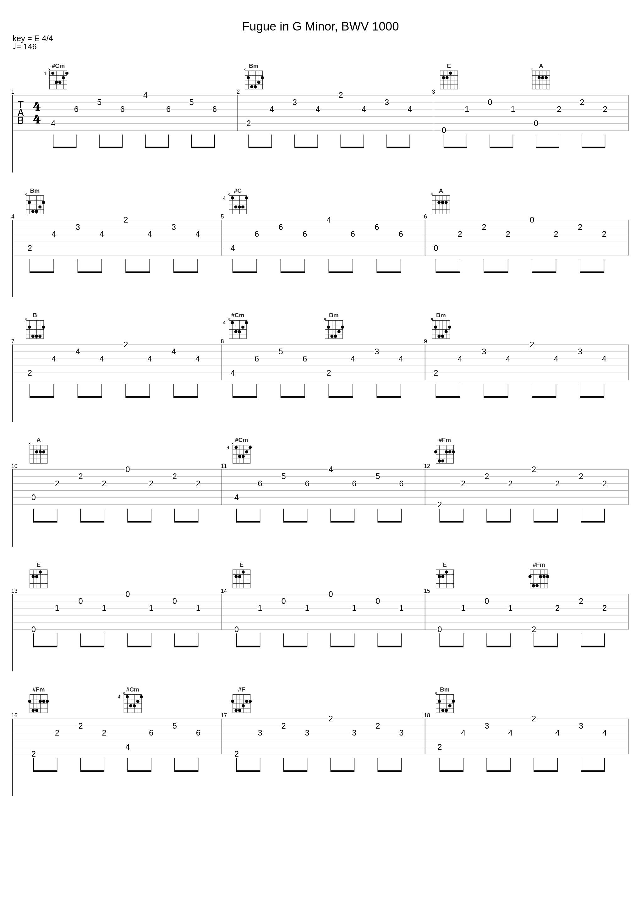 Fugue in G Minor, BWV 1000_Alberto Crugnola_1