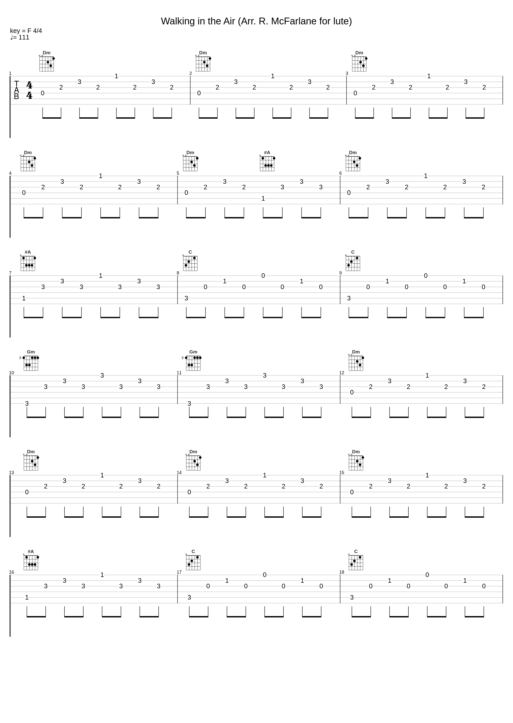 Walking in the Air (Arr. R. McFarlane for lute)_Ronn McFarlane_1