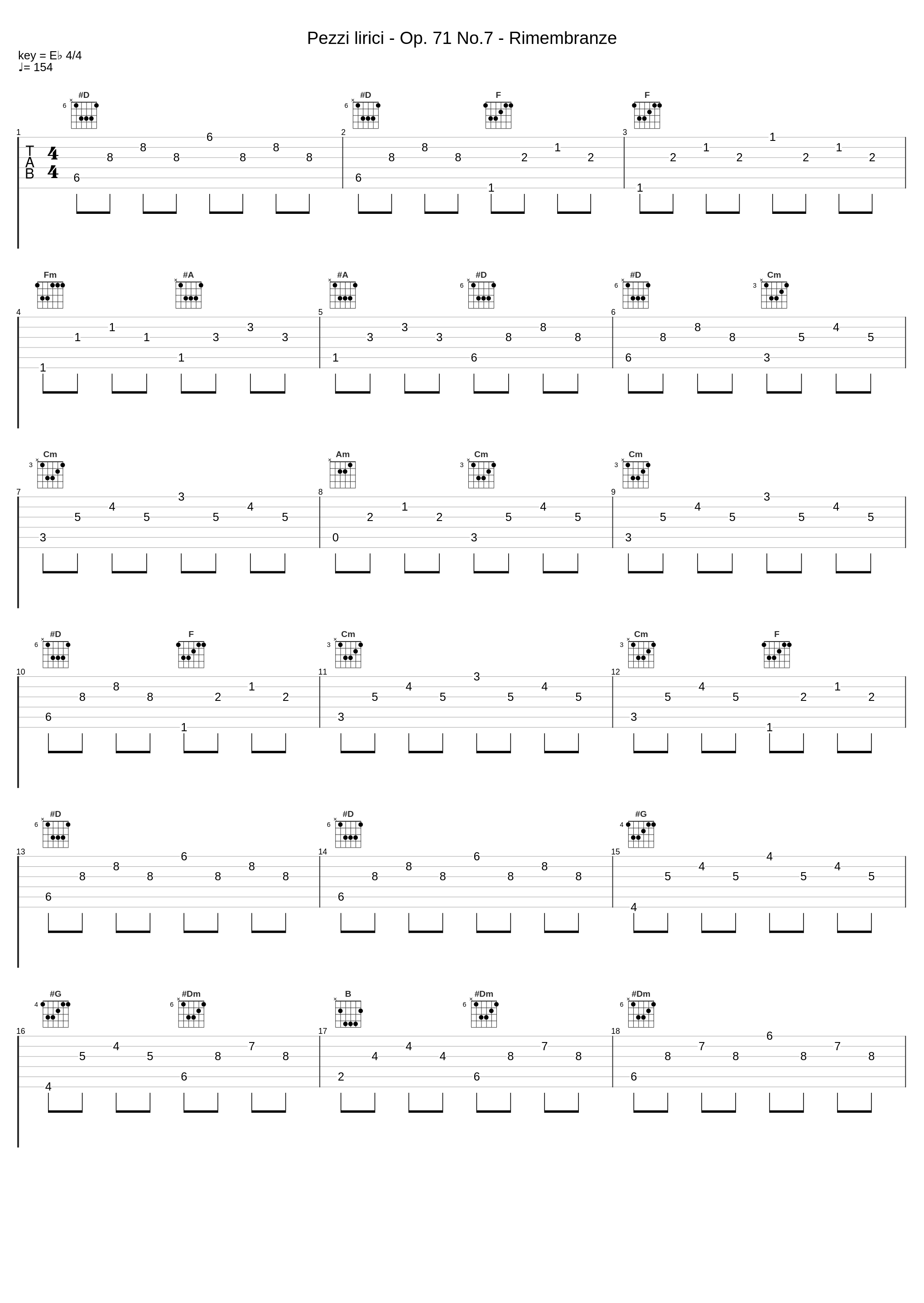 Pezzi lirici - Op. 71 No.7 - Rimembranze_Edvard Grieg_1