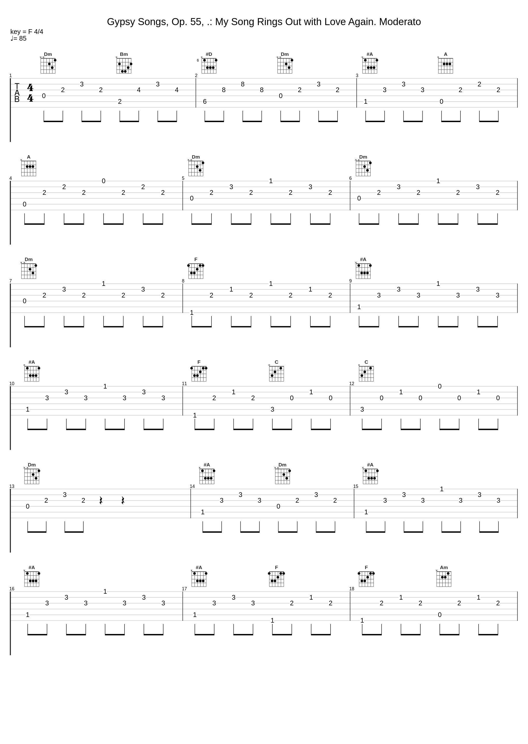 Gypsy Songs, Op. 55, .: My Song Rings Out with Love Again. Moderato_Jindřich Jindrák,Alfréd Holeček,Antonín Dvořák_1