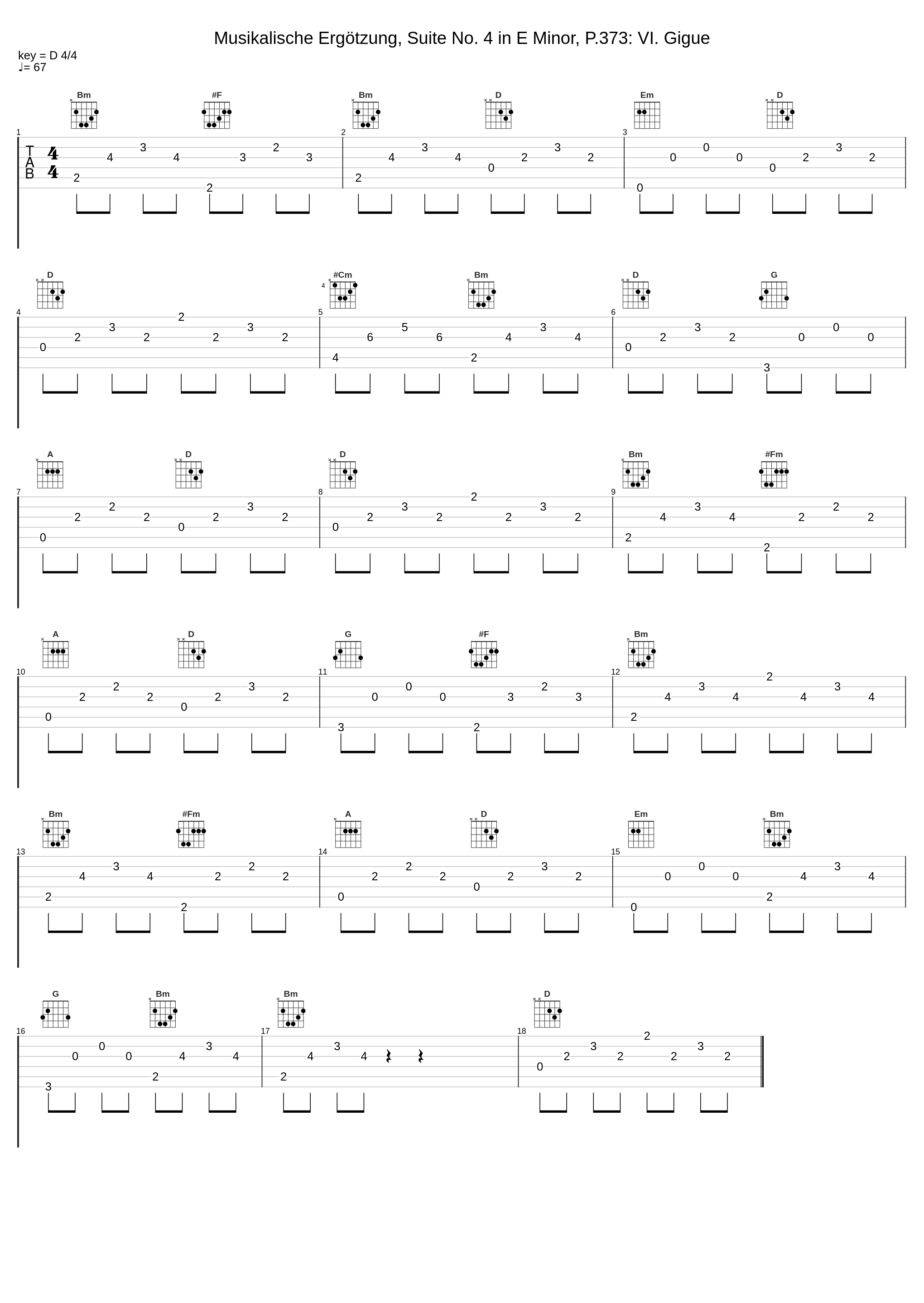 Musikalische Ergötzung, Suite No. 4 in E Minor, P.373: VI. Gigue_Harmonie Universelle,Johann Pachelbel_1