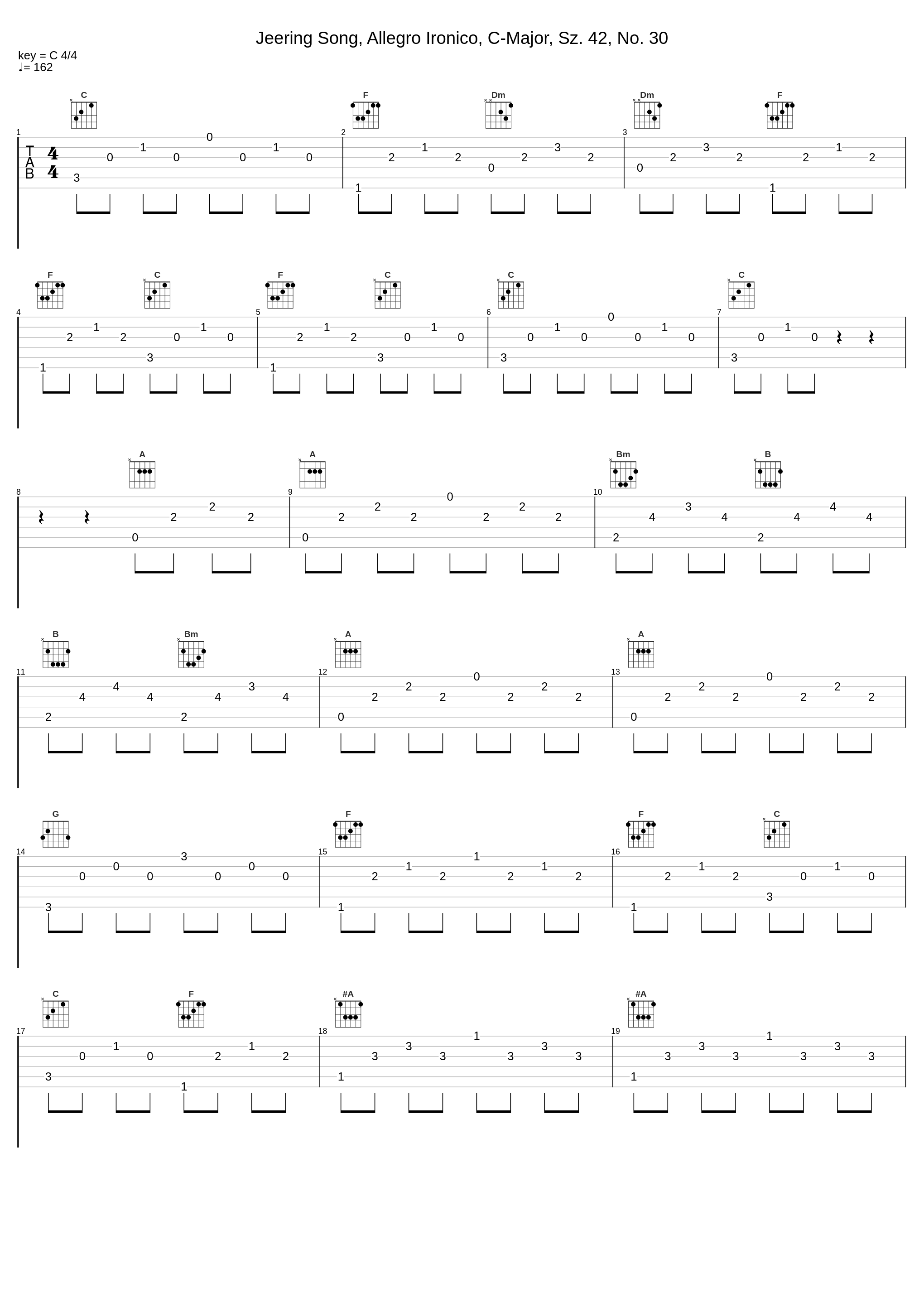 Jeering Song, Allegro Ironico, C-Major, Sz. 42, No. 30_Robert von Heeren,Béla Bartók_1