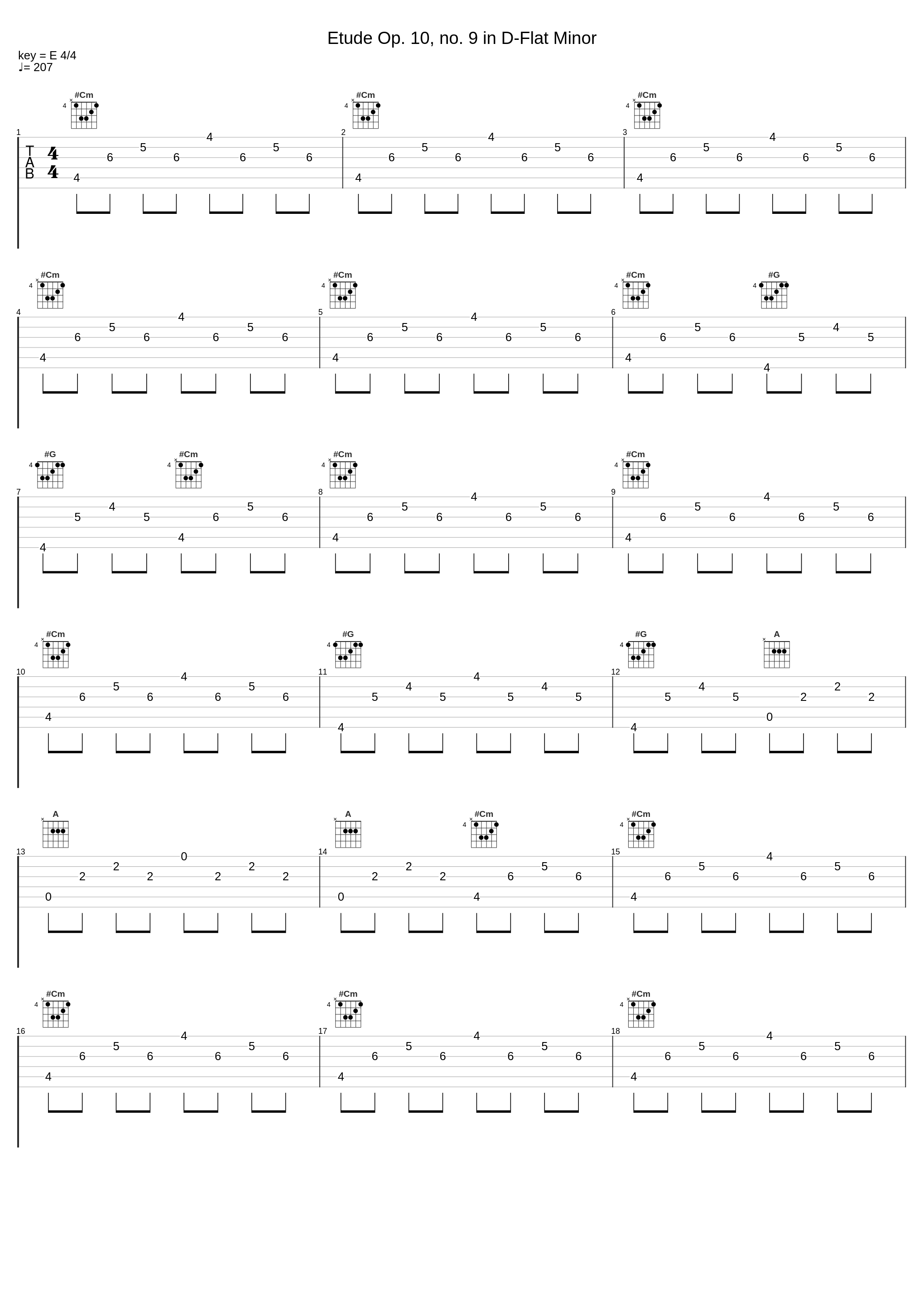 Etude Op. 10, no. 9 in D-Flat Minor_Frédéric Chopin_1