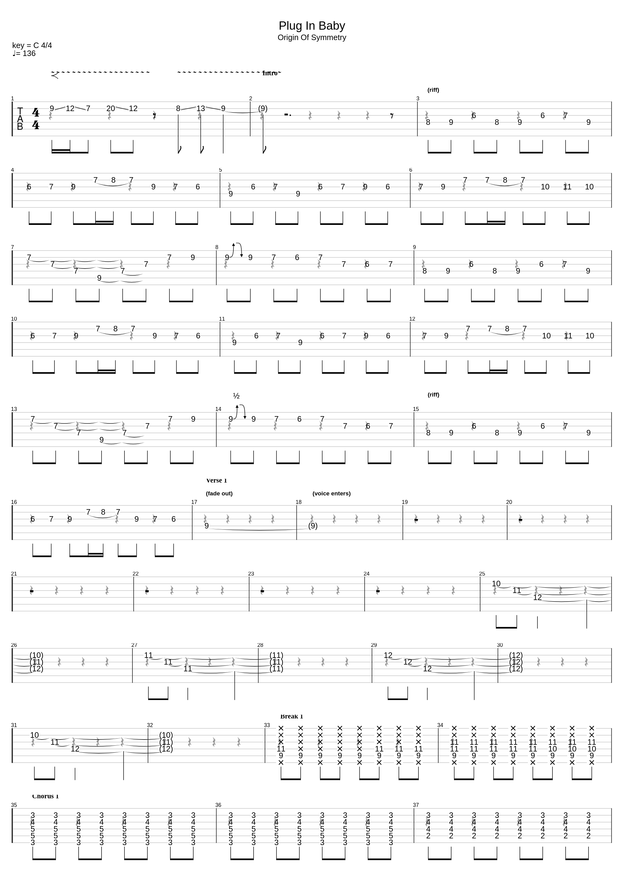 Plug In Baby (Standard Tuning)_Muse_1