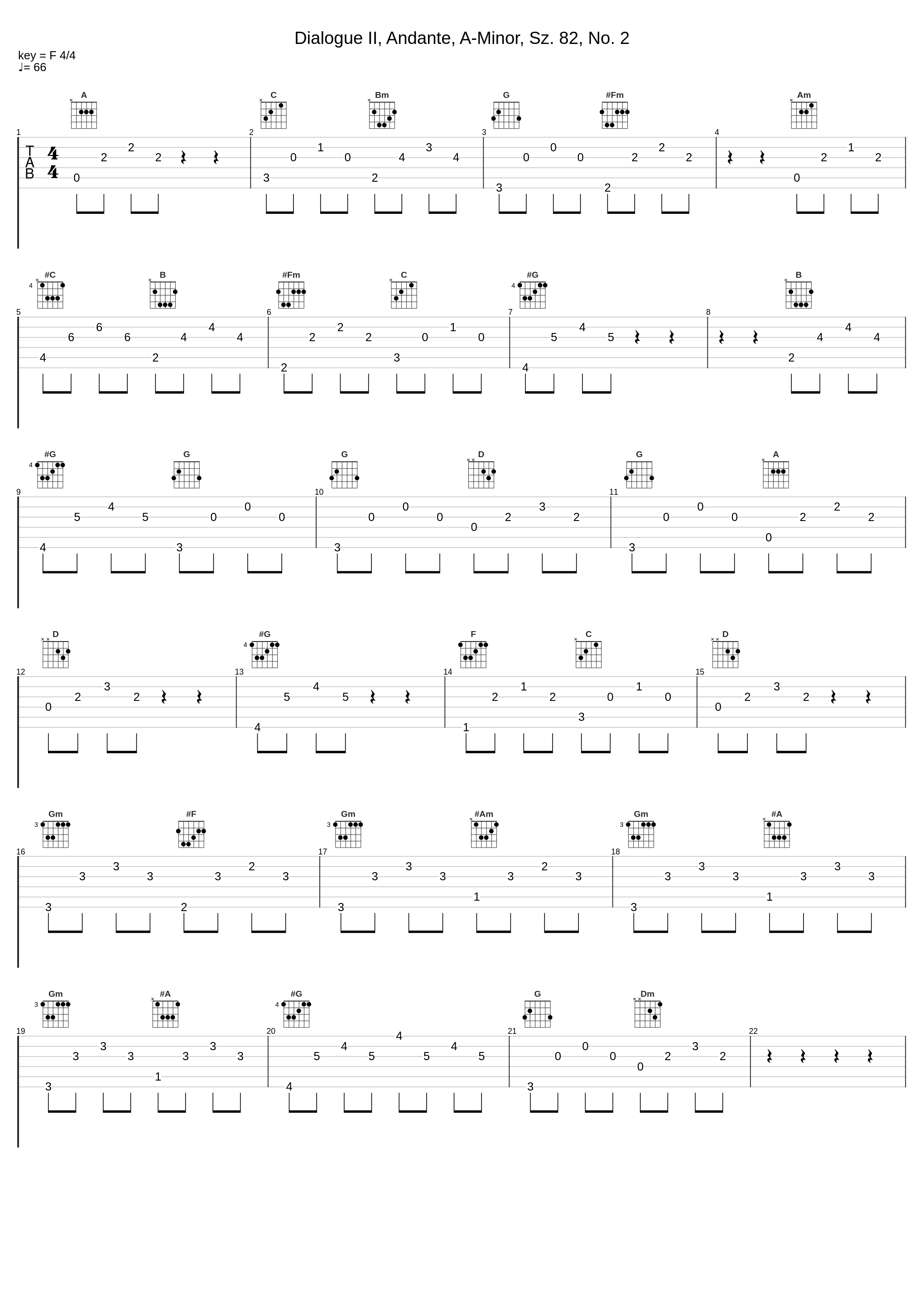 Dialogue II, Andante, A-Minor, Sz. 82, No. 2_Robert von Heeren,Béla Bartók_1