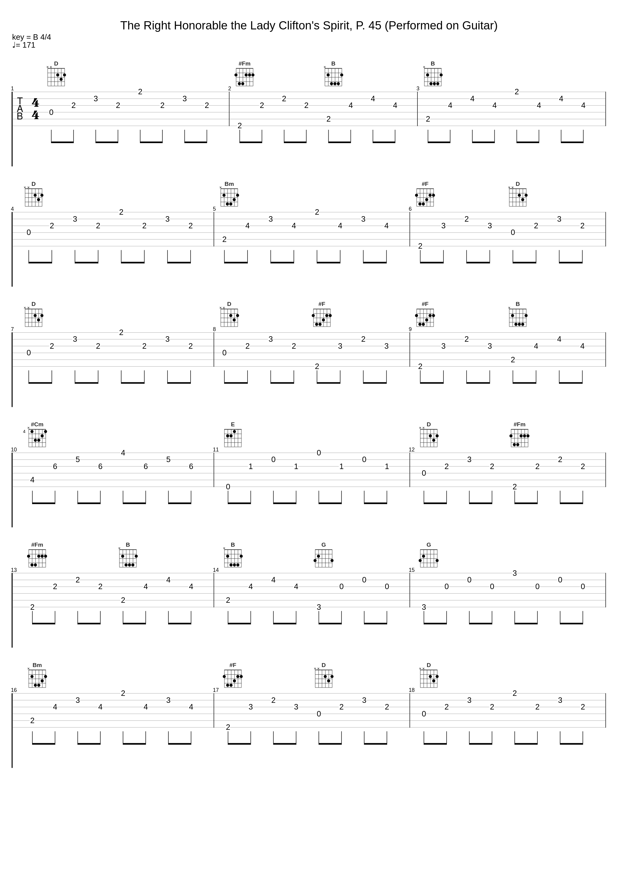 The Right Honorable the Lady Clifton's Spirit, P. 45 (Performed on Guitar)_Michael Butten_1