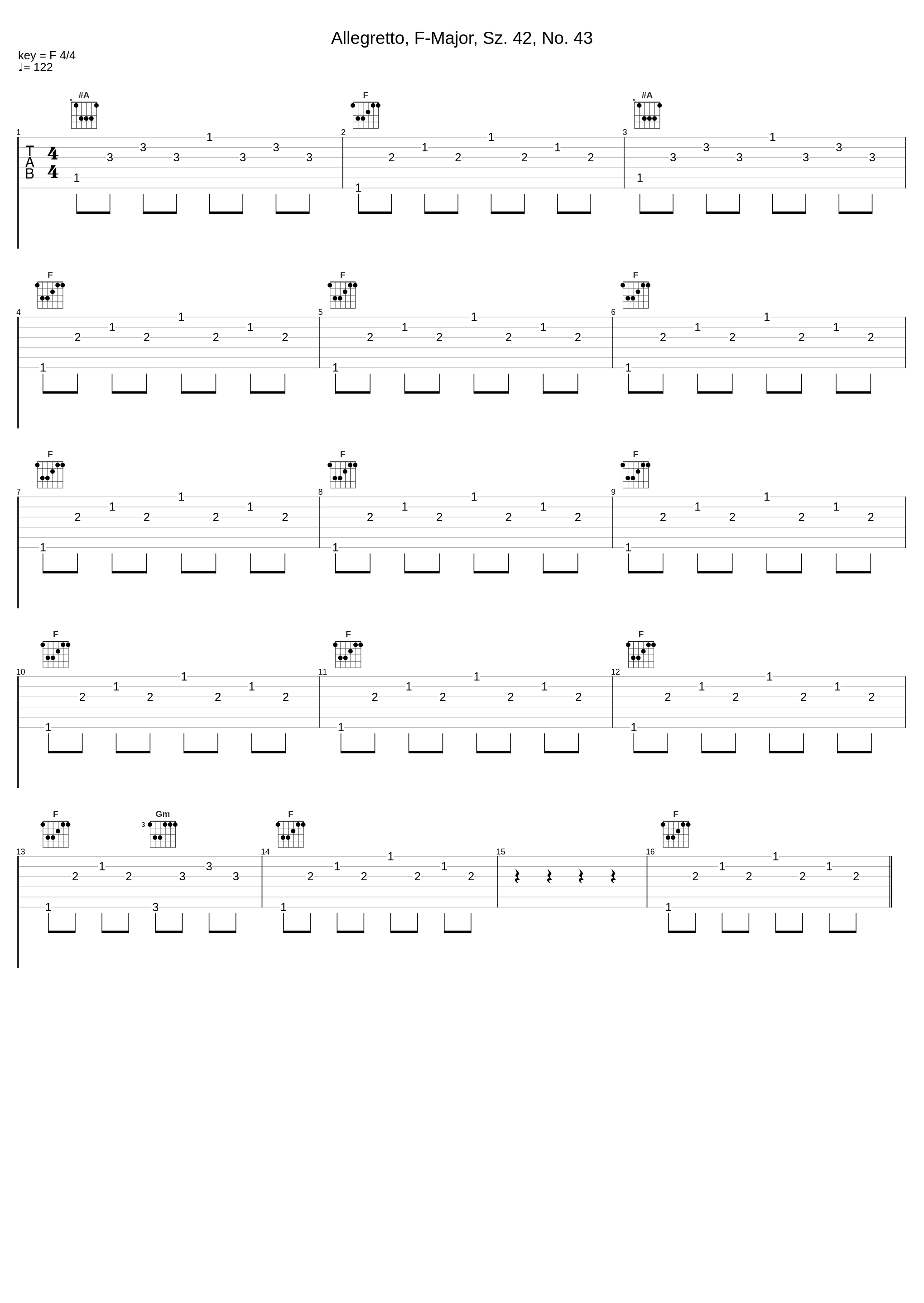 Allegretto, F-Major, Sz. 42, No. 43_Robert von Heeren,Béla Bartók_1
