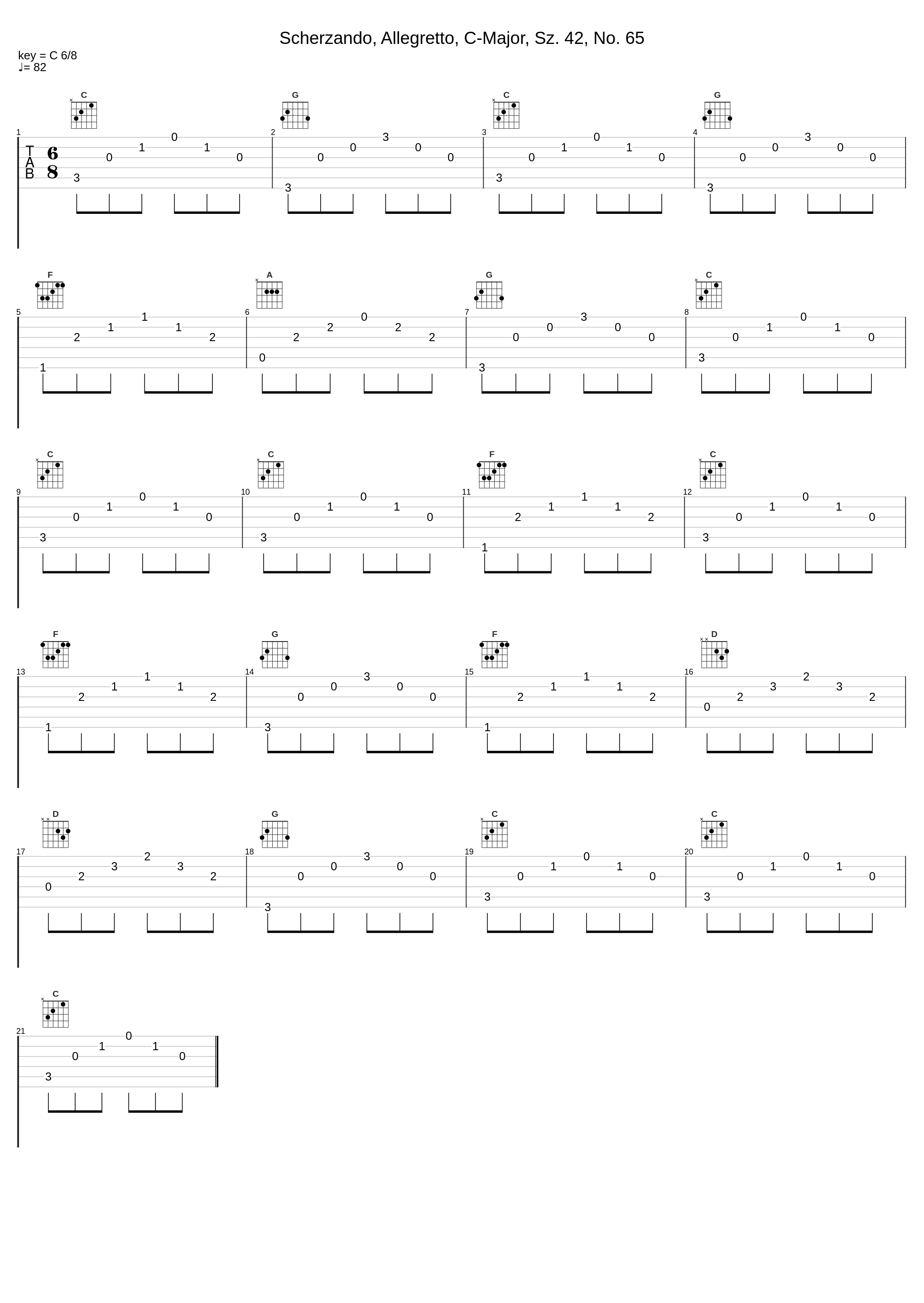 Scherzando, Allegretto, C-Major, Sz. 42, No. 65_Robert von Heeren,Béla Bartók_1