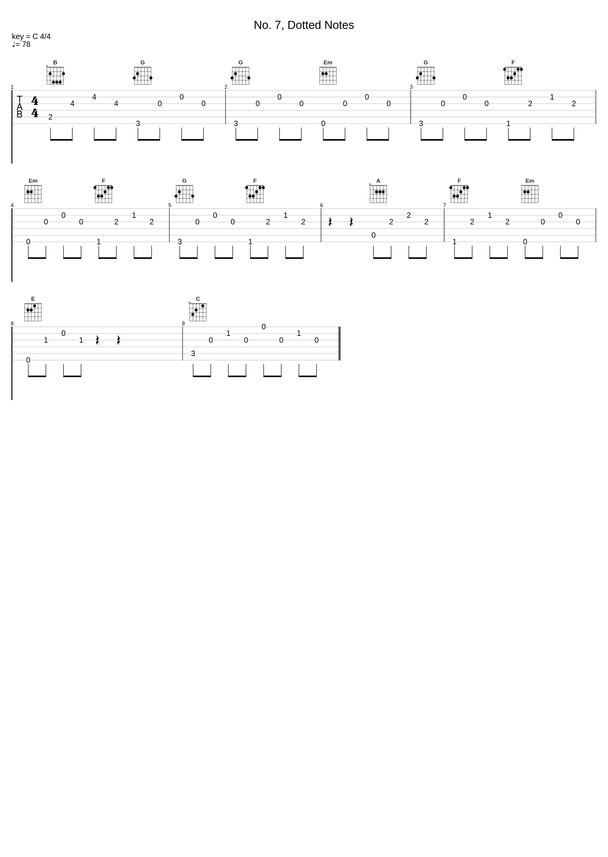 No. 7, Dotted Notes_György Sándor,Béla Bartók_1