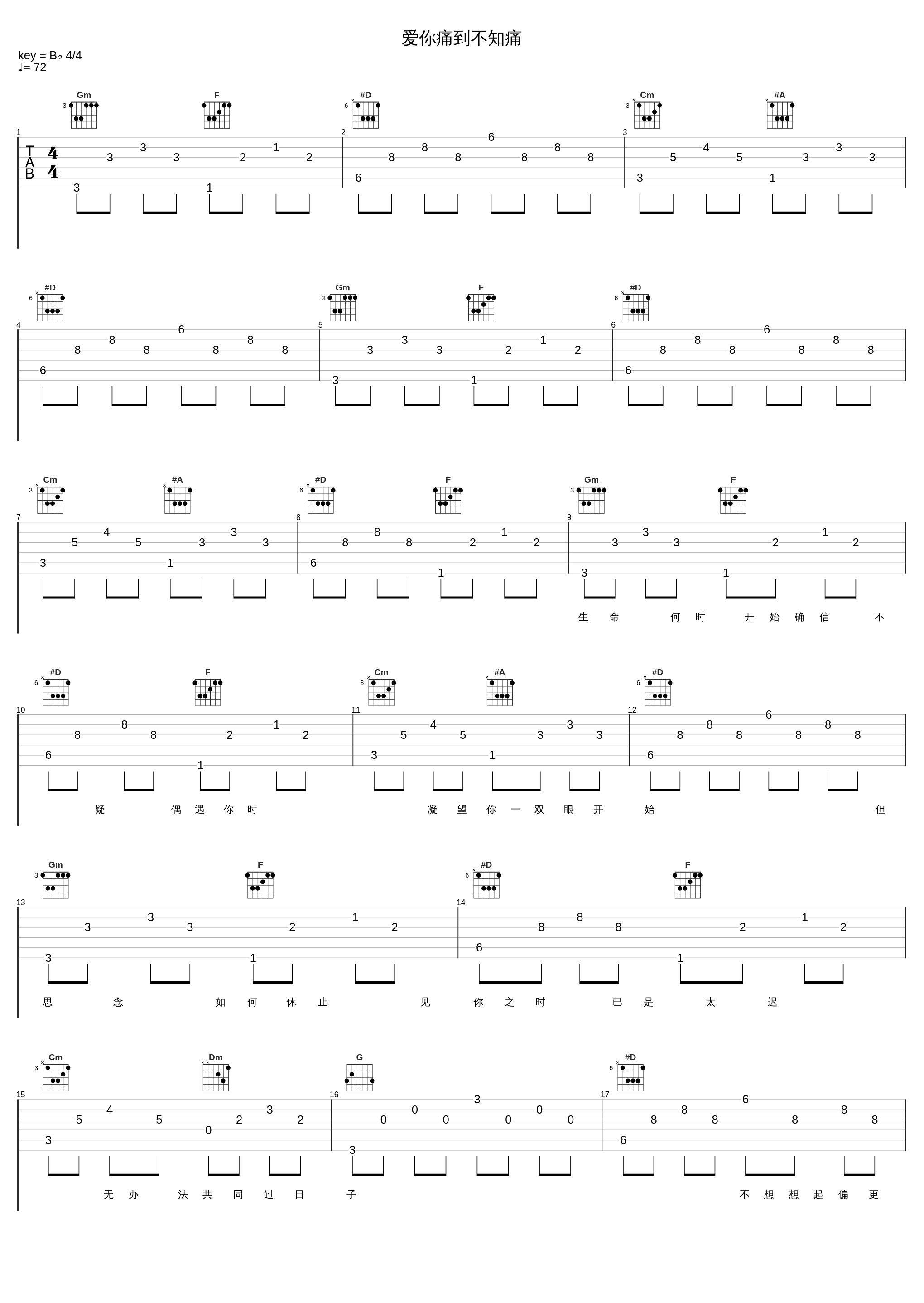 爱你痛到不知痛_张学友_1