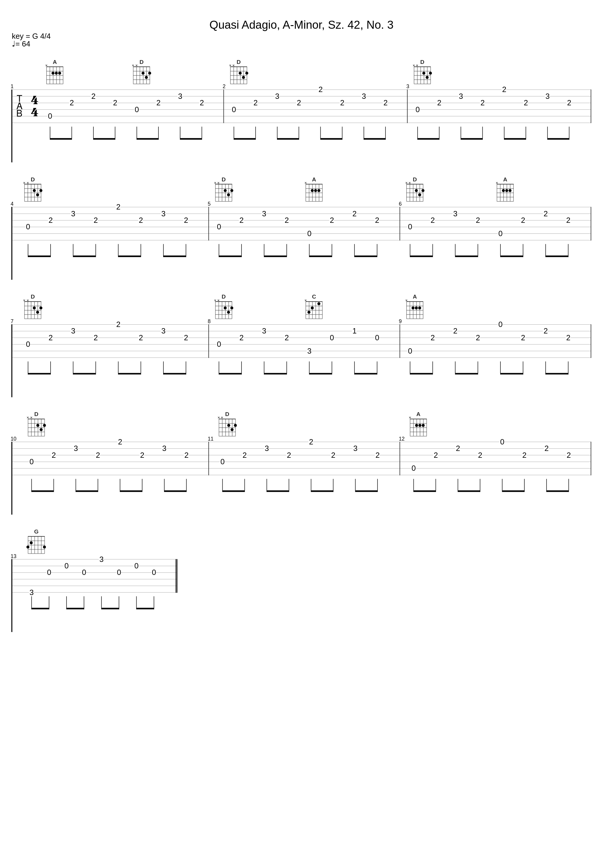 Quasi Adagio, A-Minor, Sz. 42, No. 3_Robert von Heeren,Béla Bartók_1