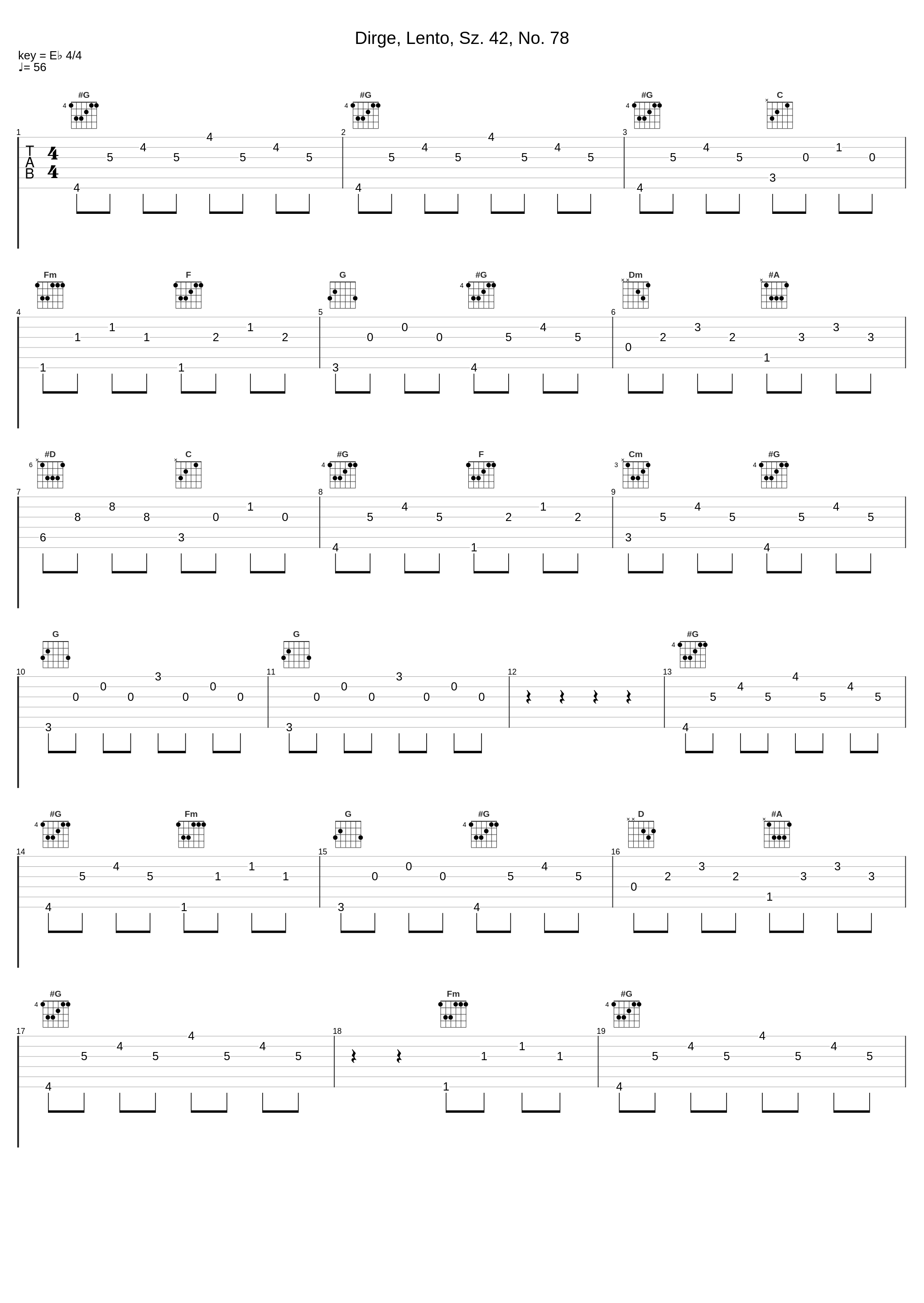 Dirge, Lento, Sz. 42, No. 78_Robert von Heeren,Béla Bartók_1