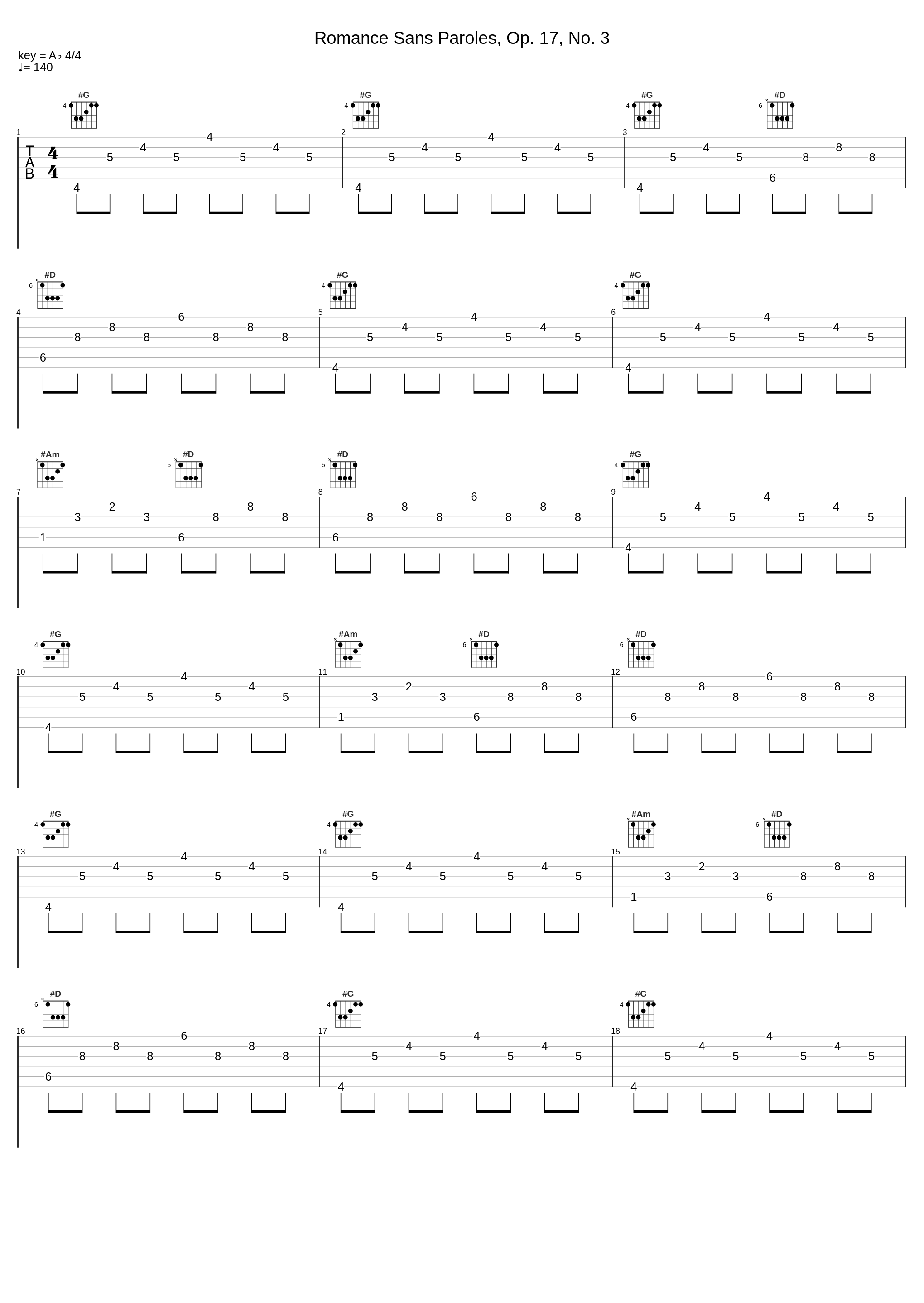 Romance Sans Paroles, Op. 17, No. 3_Ephandras,Gabriel Fauré_1