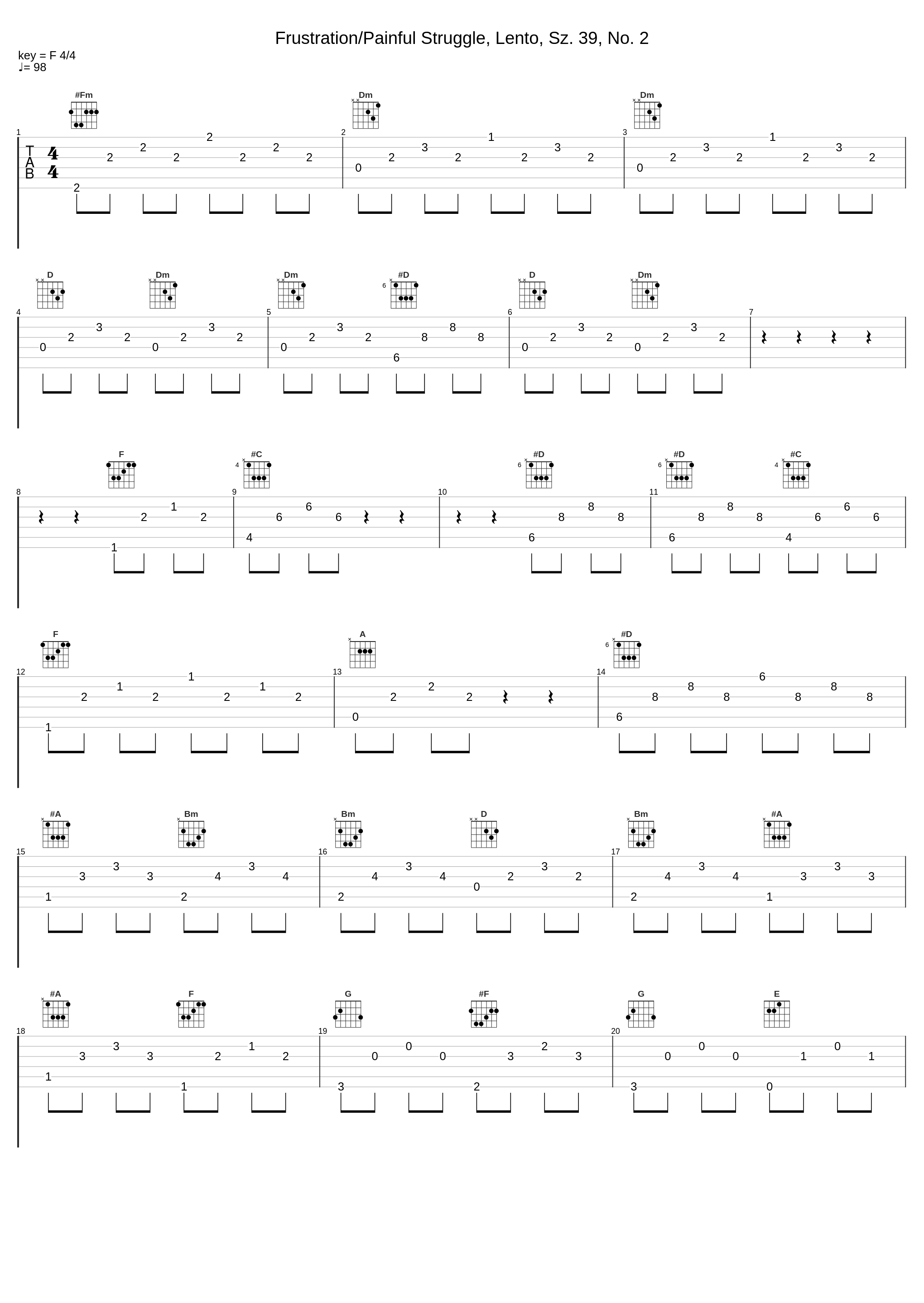 Frustration/Painful Struggle, Lento, Sz. 39, No. 2_Robert von Heeren,Béla Bartók_1