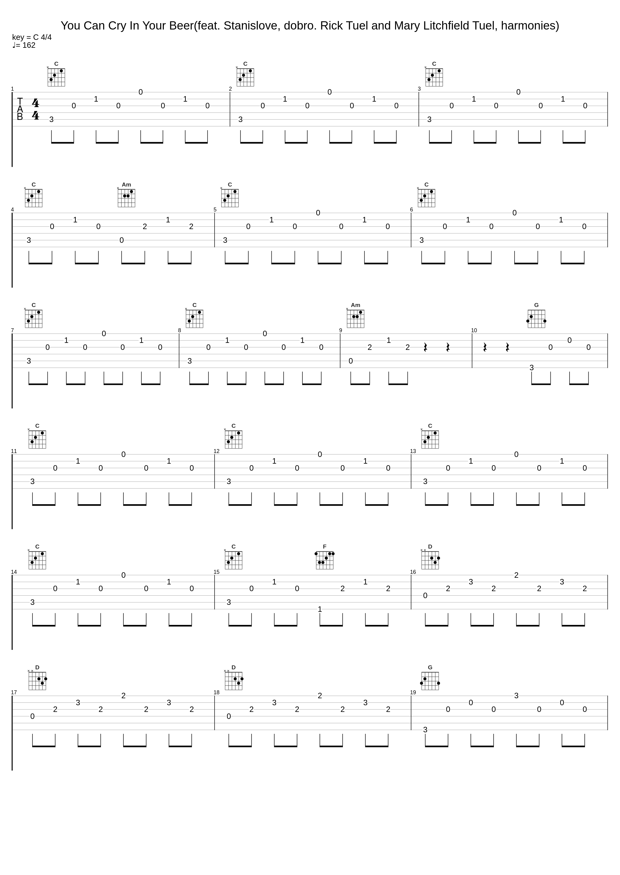 You Can Cry In Your Beer(feat. Stanislove, dobro. Rick Tuel and Mary Litchfield Tuel, harmonies)_Harmonies,dobro. Rick Tuel,Mary Litchfield Tuel,Stanislove,J.W. McClure_1