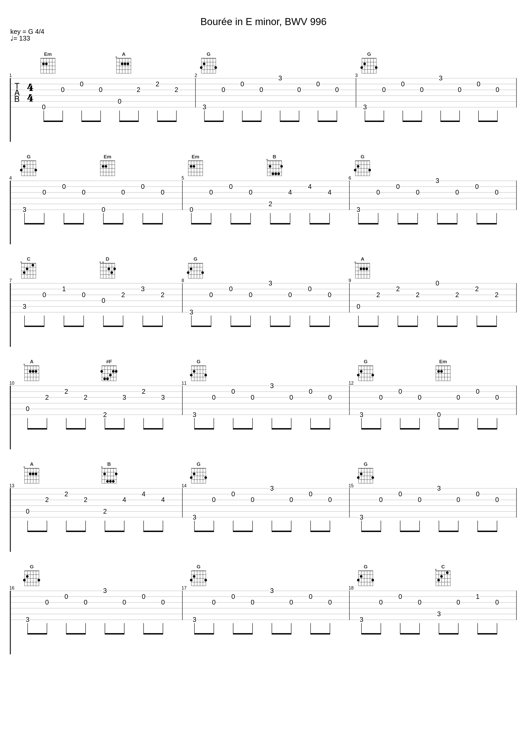 Bourée in E minor, BWV 996_Sean Kelly_1