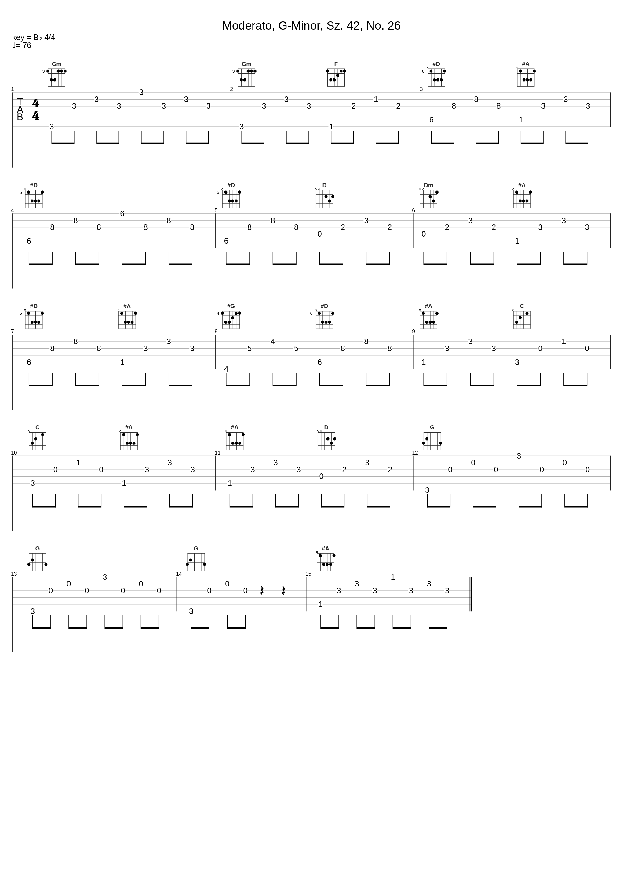 Moderato, G-Minor, Sz. 42, No. 26_Robert von Heeren,Béla Bartók_1
