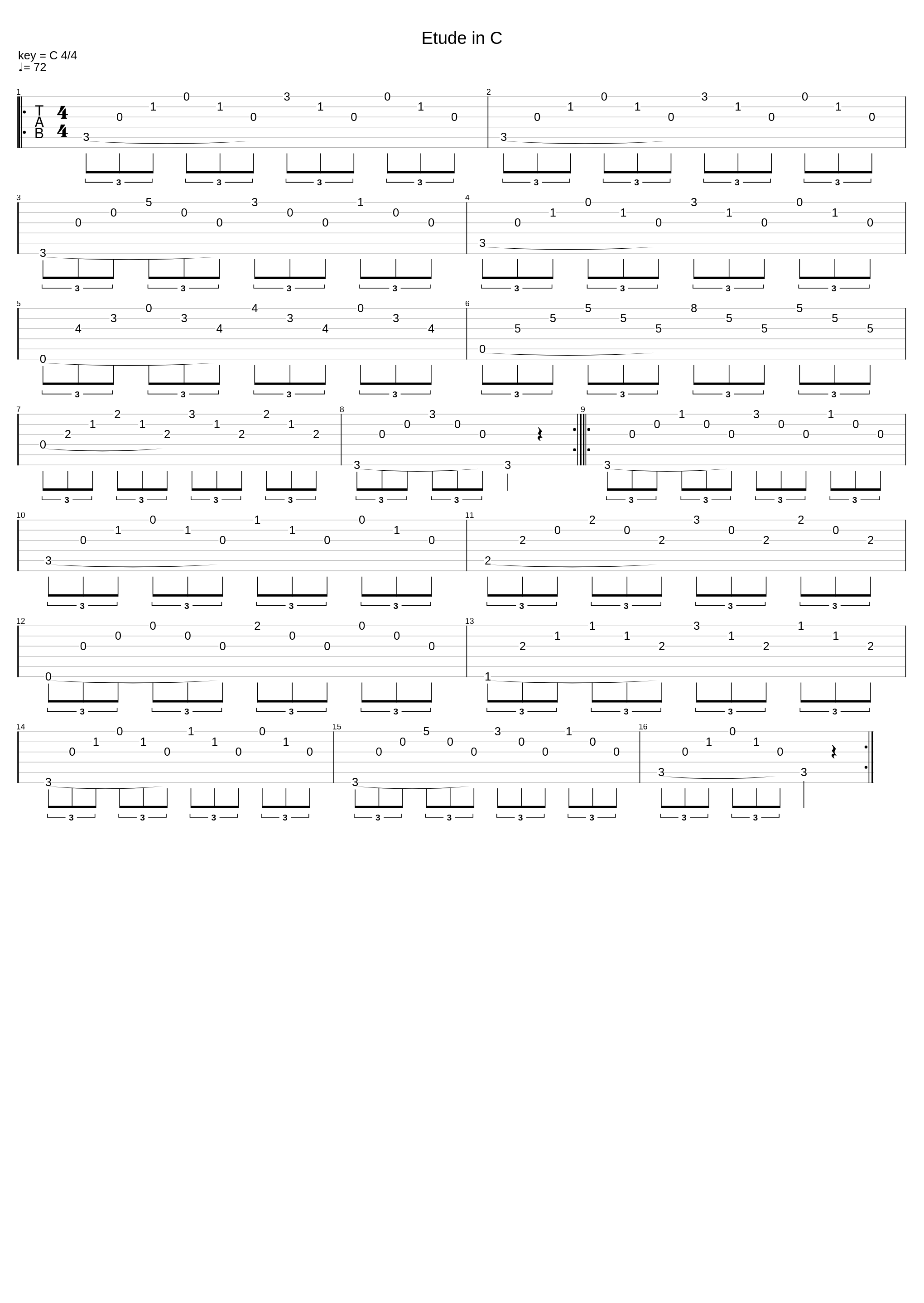Etude In C_Francisco Tarrega_1