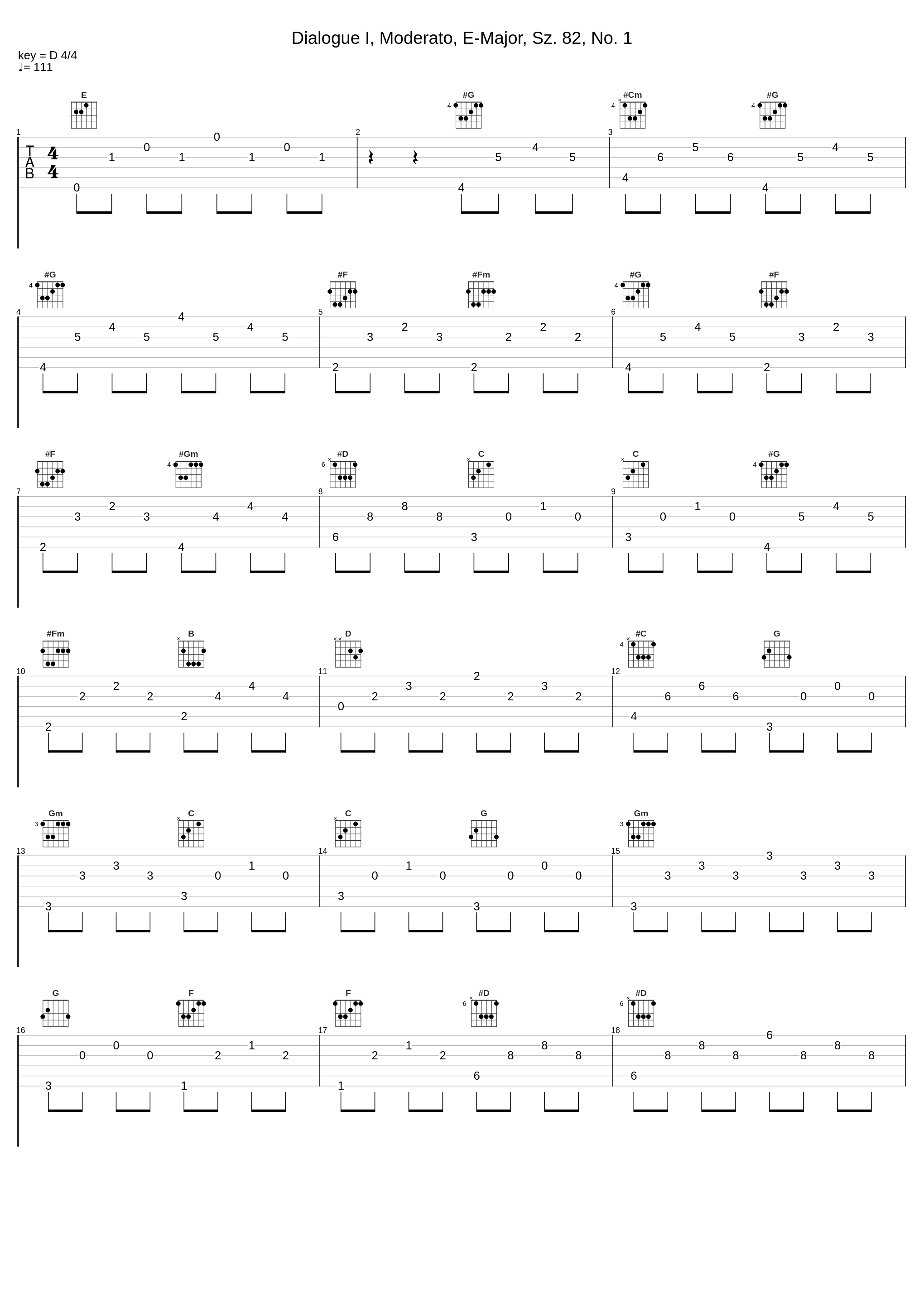 Dialogue I, Moderato, E-Major, Sz. 82, No. 1_Robert von Heeren,Béla Bartók_1