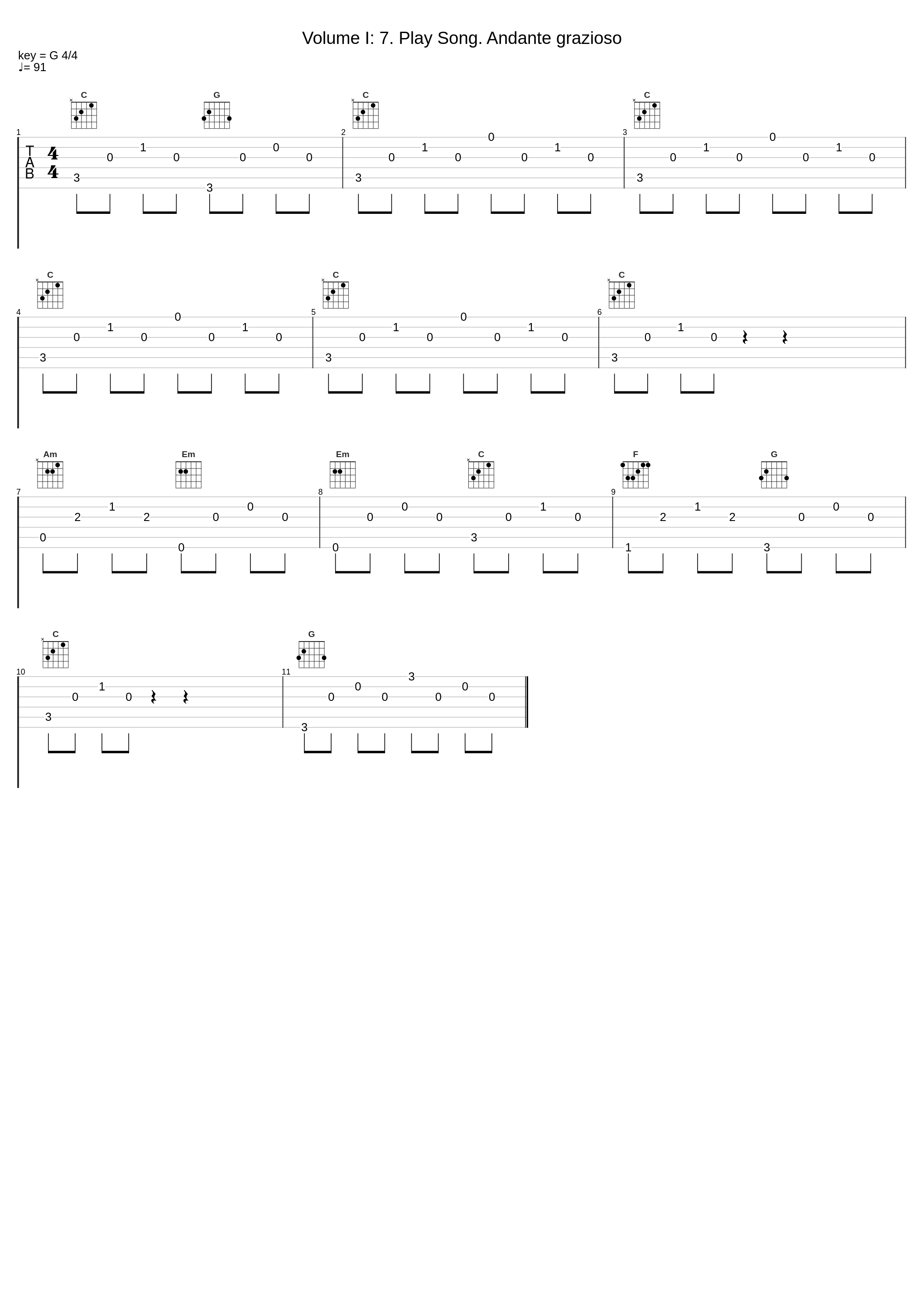 Volume I: 7. Play Song. Andante grazioso_György Sándor,Béla Bartók_1