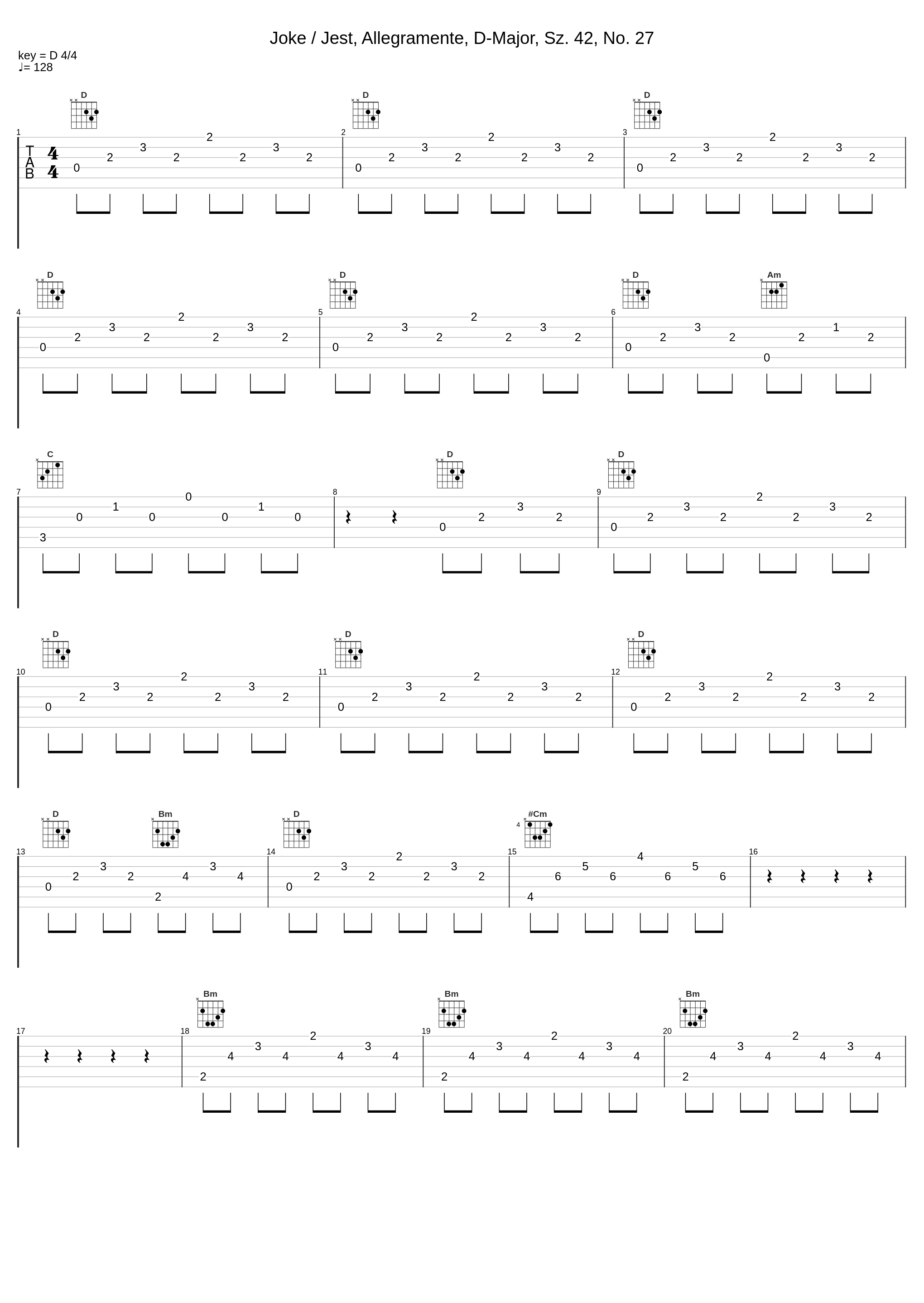 Joke / Jest, Allegramente, D-Major, Sz. 42, No. 27_Robert von Heeren,Béla Bartók_1