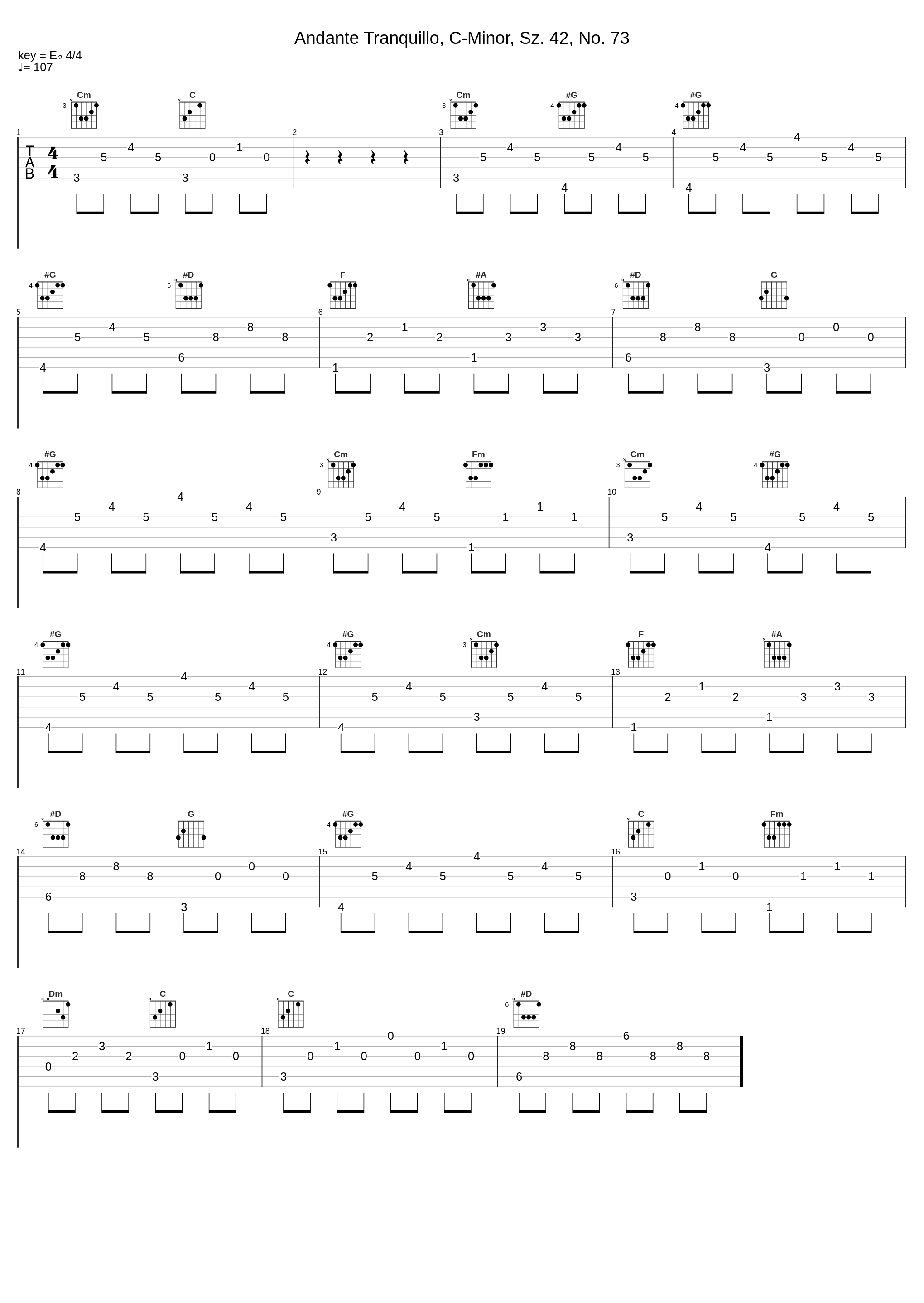 Andante Tranquillo, C-Minor, Sz. 42, No. 73_Robert von Heeren,Béla Bartók_1