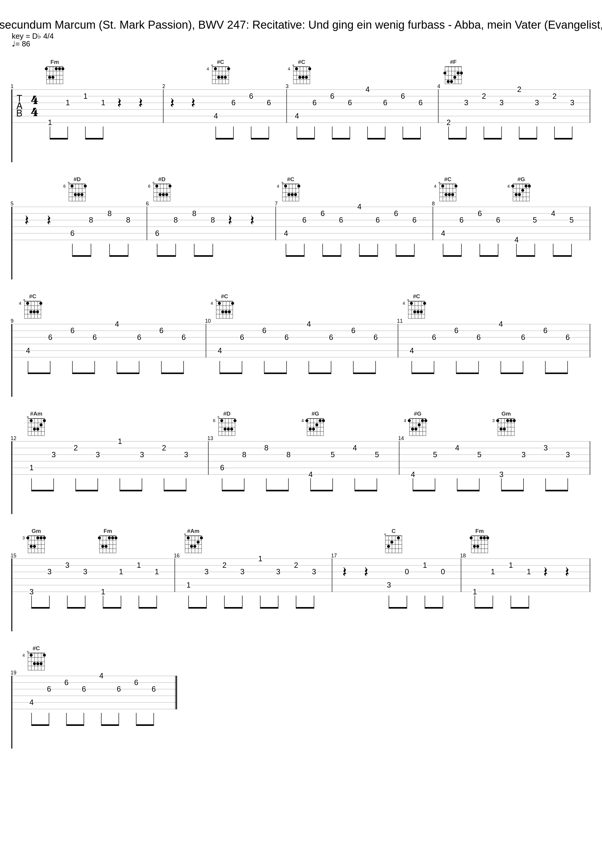 Passio secundum Marcum (St. Mark Passion), BWV 247: Recitative: Und ging ein wenig furbass - Abba, mein Vater (Evangelist, Jesus)_Daniel Johannsen,Hanno Müller-Brachmann_1