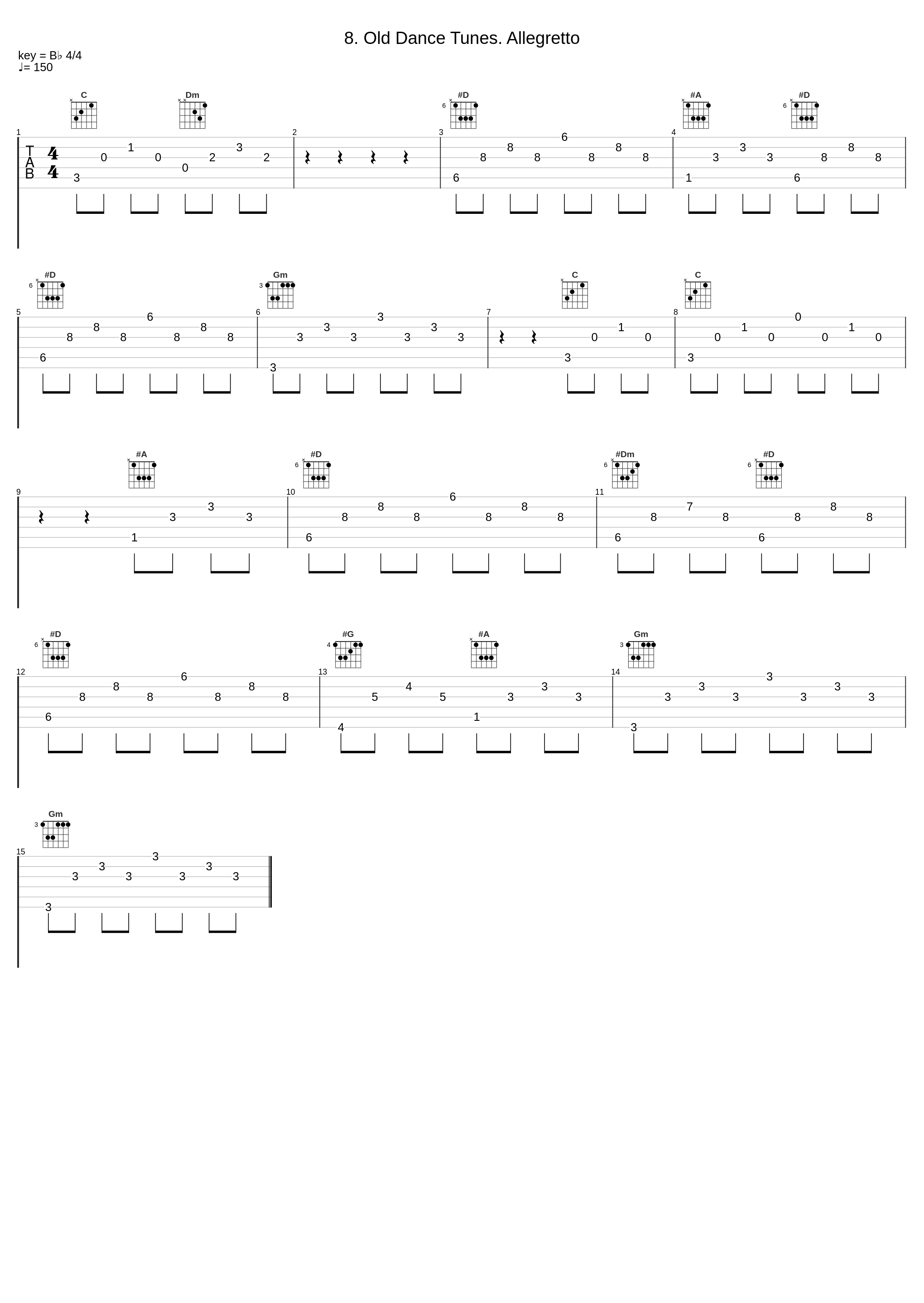 8. Old Dance Tunes. Allegretto_György Sándor,Béla Bartók_1