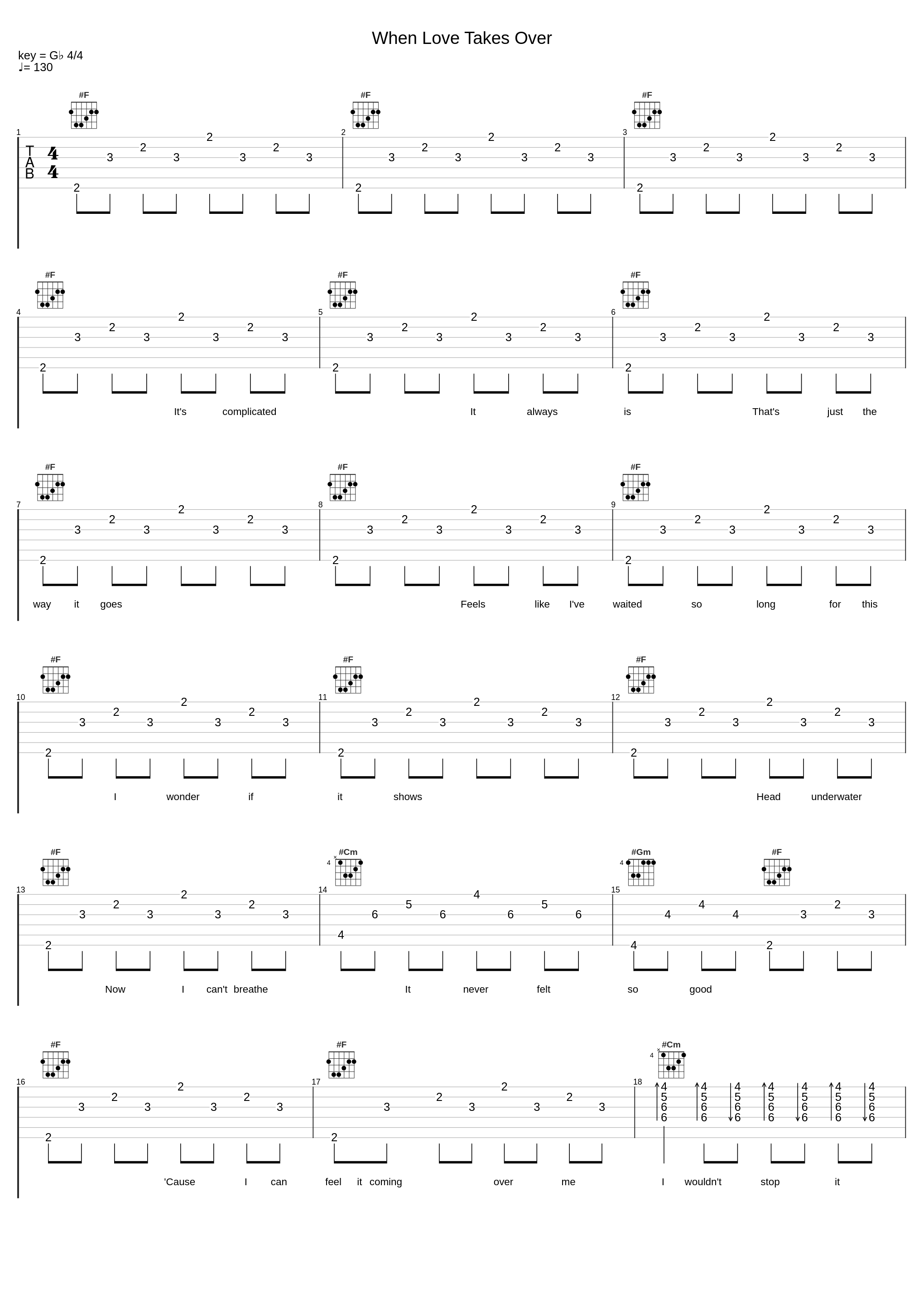 When Love Takes Over_Tabata Songs_1