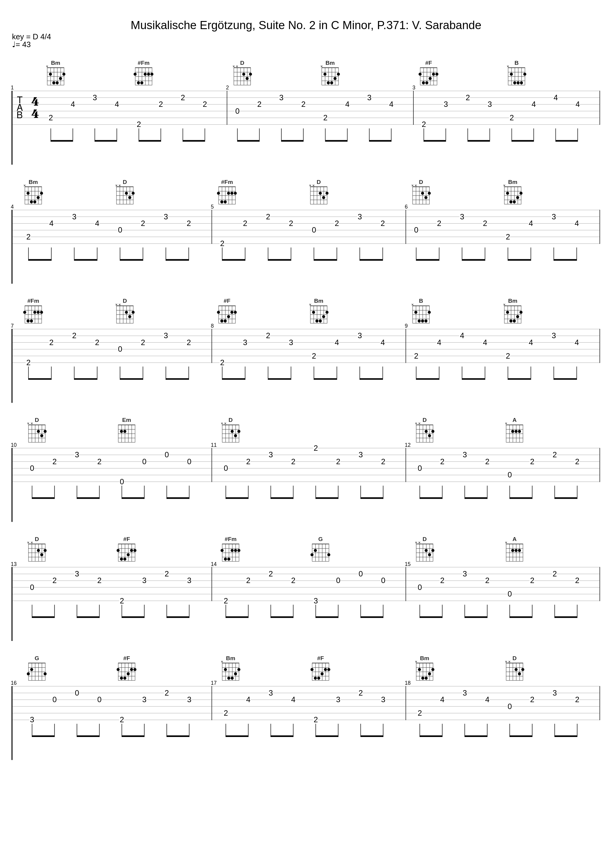 Musikalische Ergötzung, Suite No. 2 in C Minor, P.371: V. Sarabande_Harmonie Universelle,Johann Pachelbel_1