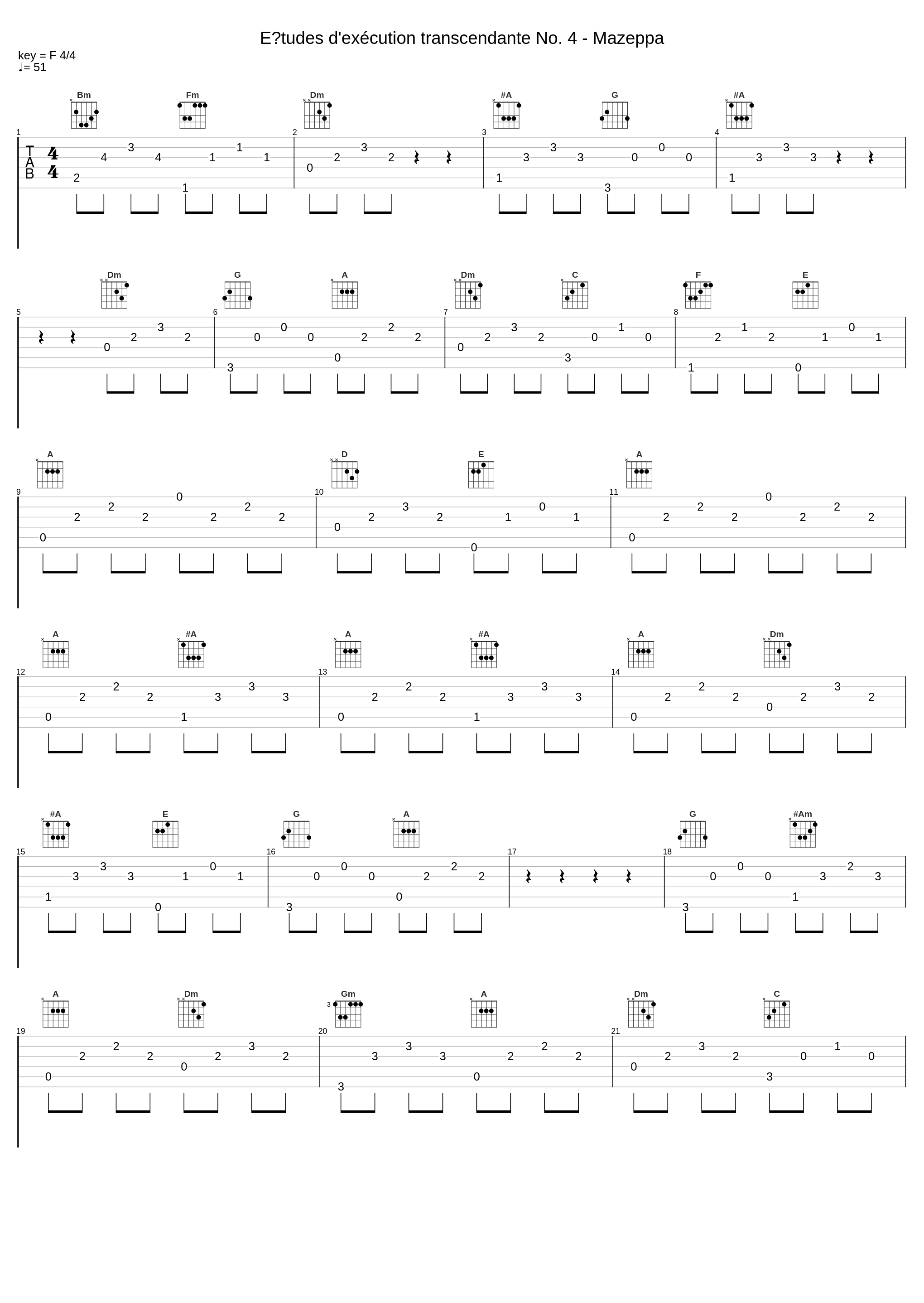 Études d'exécution transcendante No. 4 - Mazeppa_Franz Liszt,Nologo_1