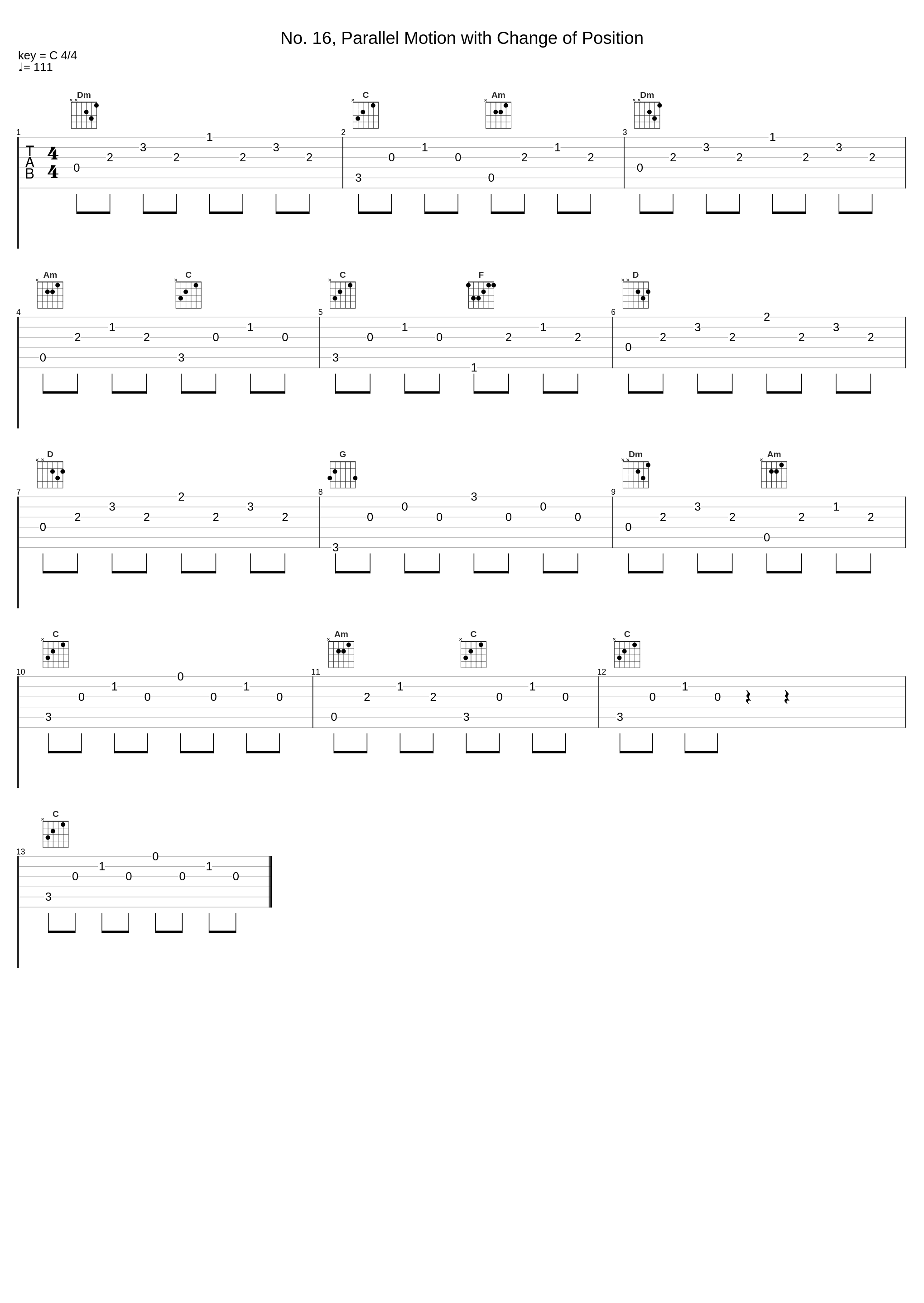 No. 16, Parallel Motion with Change of Position_György Sándor,Béla Bartók_1