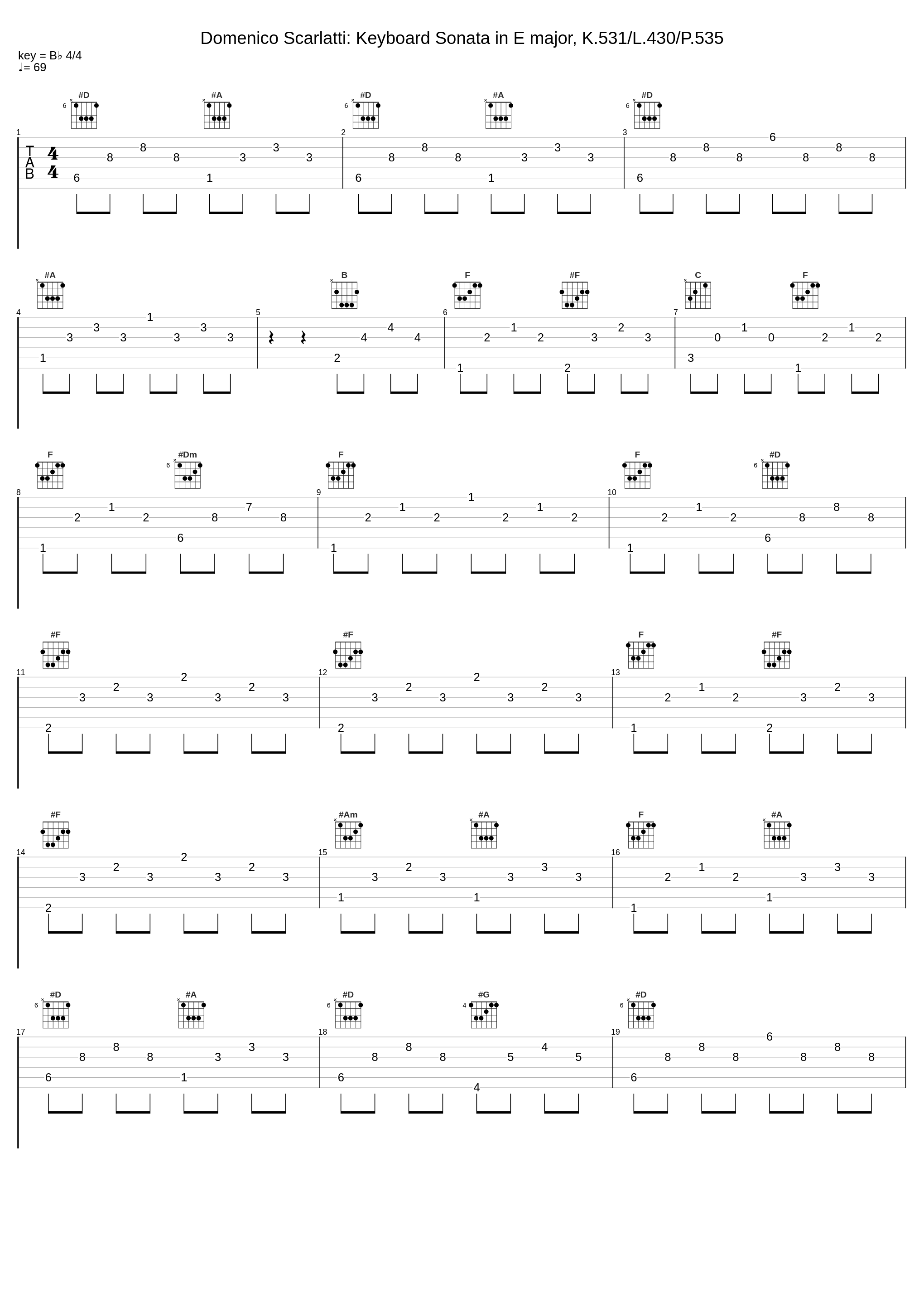 Domenico Scarlatti: Keyboard Sonata in E major, K.531/L.430/P.535_Domenico Scarlatti_1