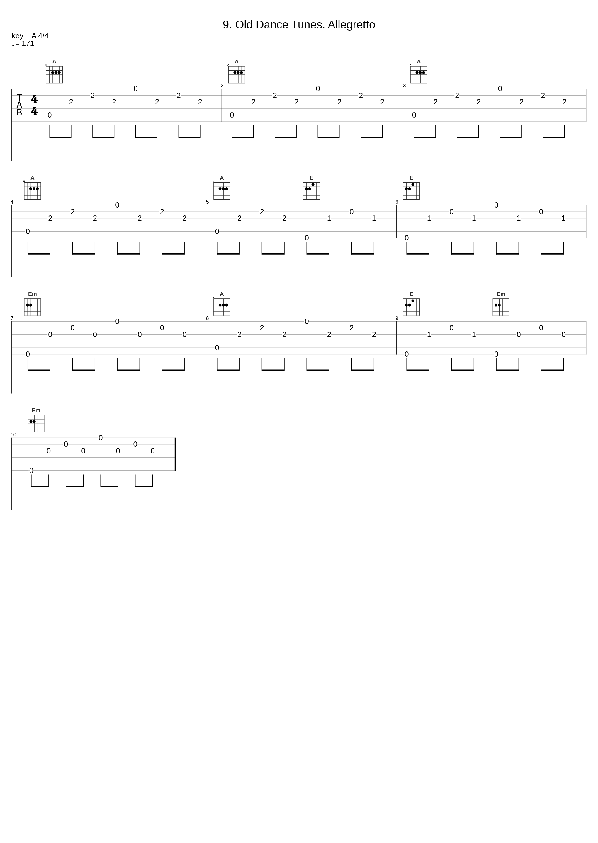 9. Old Dance Tunes. Allegretto_György Sándor,Béla Bartók_1