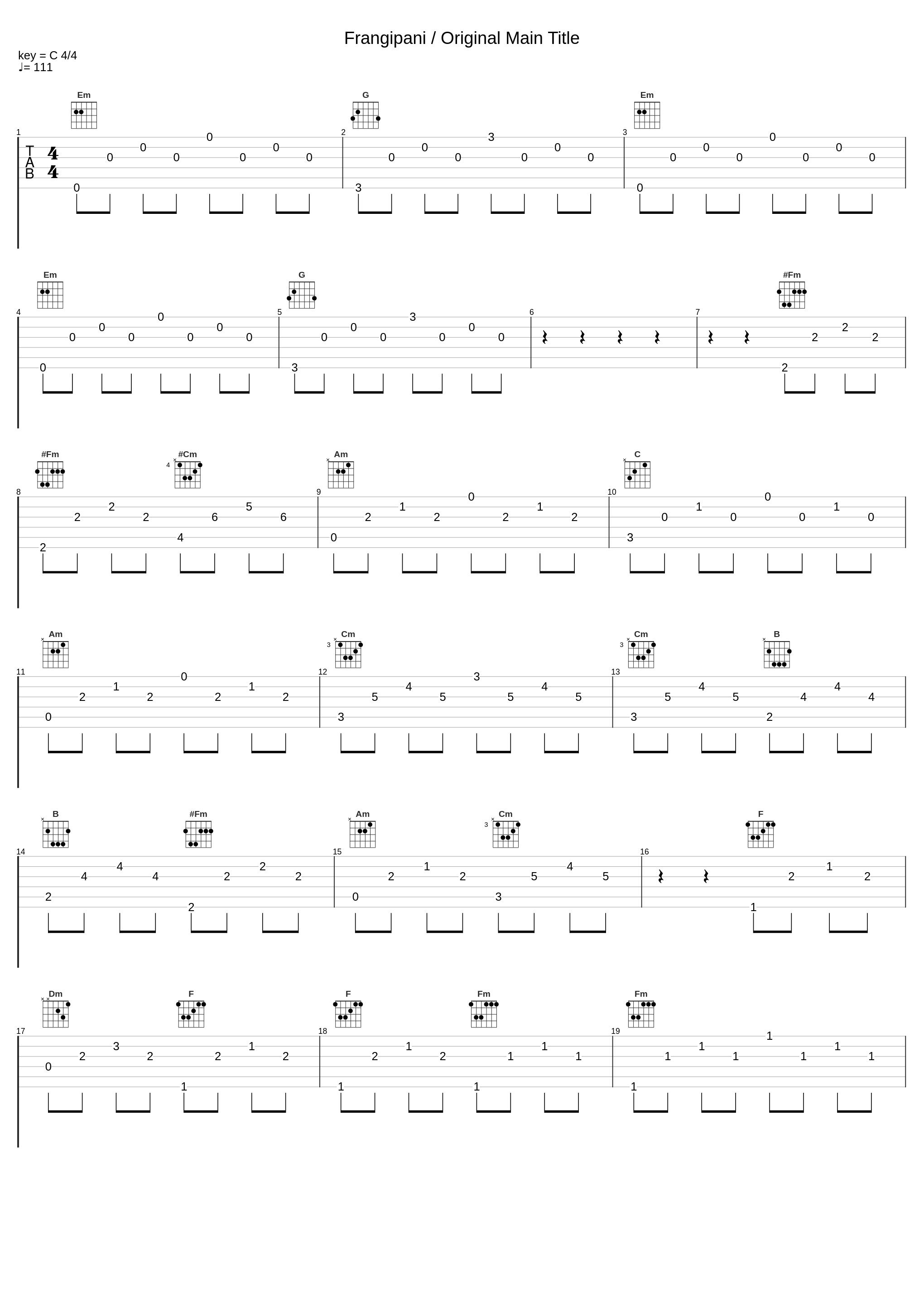 Frangipani / Original Main Title_Maurice Jarre_1