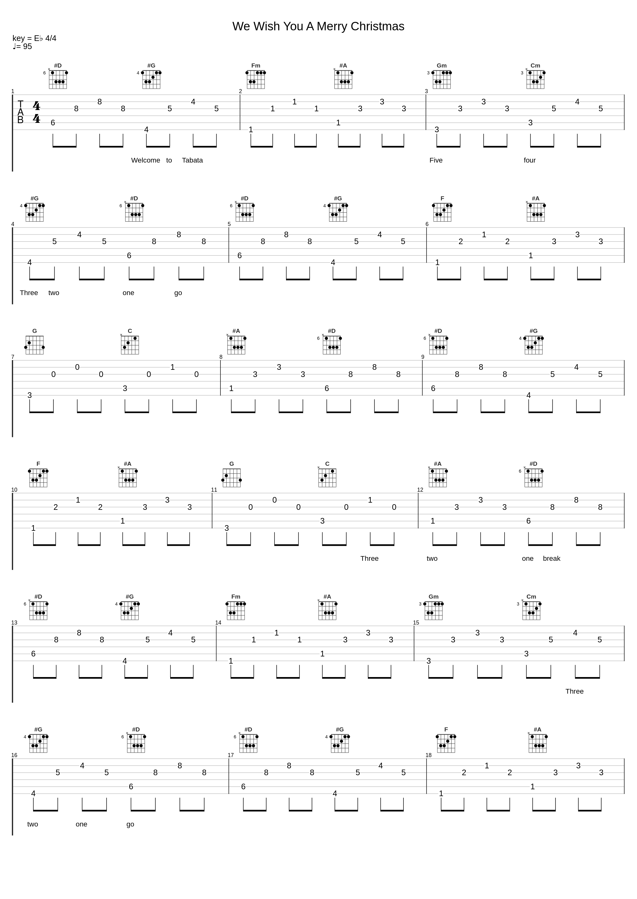We Wish You A Merry Christmas_Tabata Music_1