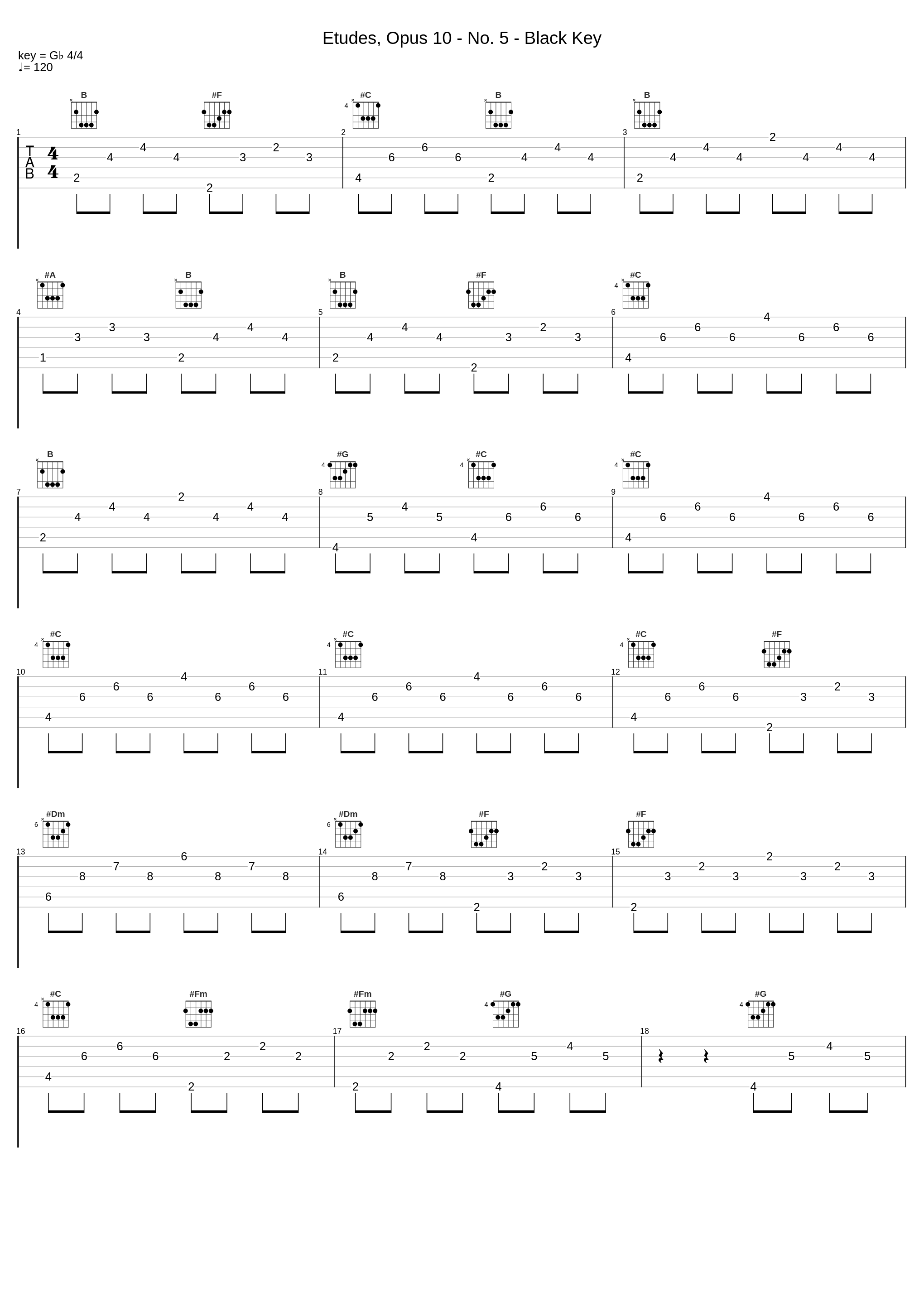 Etudes, Opus 10 - No. 5 - Black Key_Frédéric Chopin_1