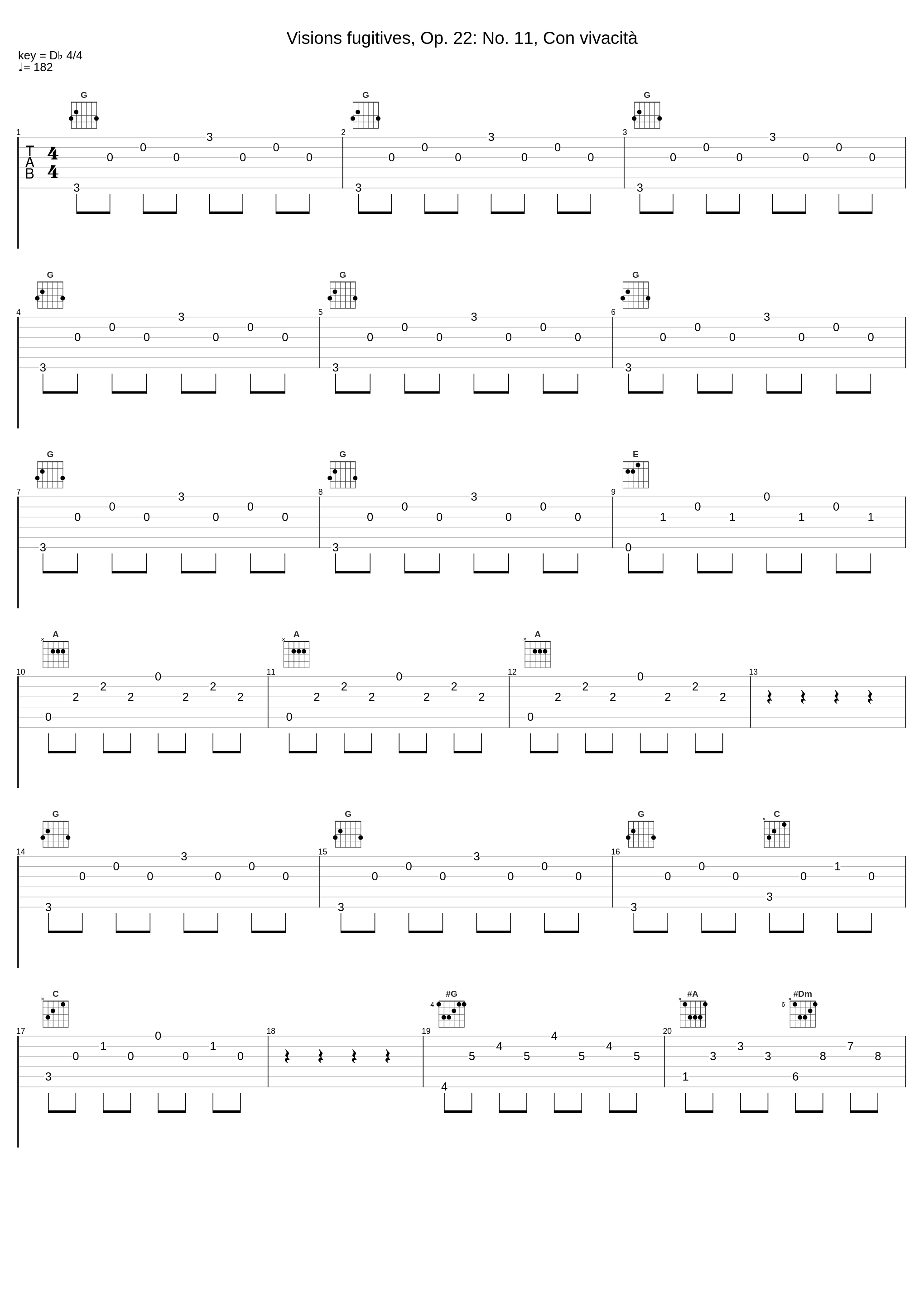 Visions fugitives, Op. 22: No. 11, Con vivacità_Sergei Prokofiev_1