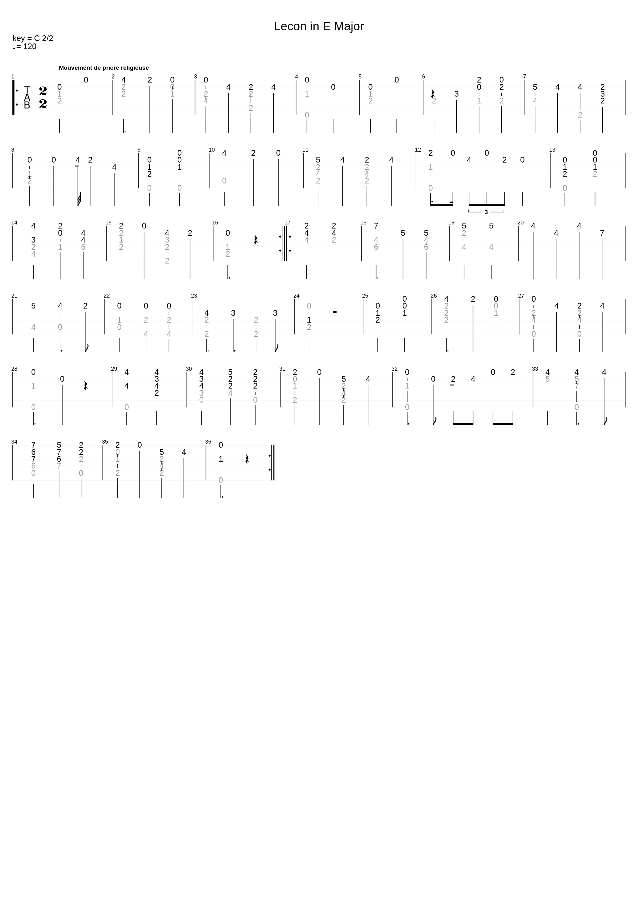 Opus 31 No 23 Lecon In E Major_Fernando Sor_1