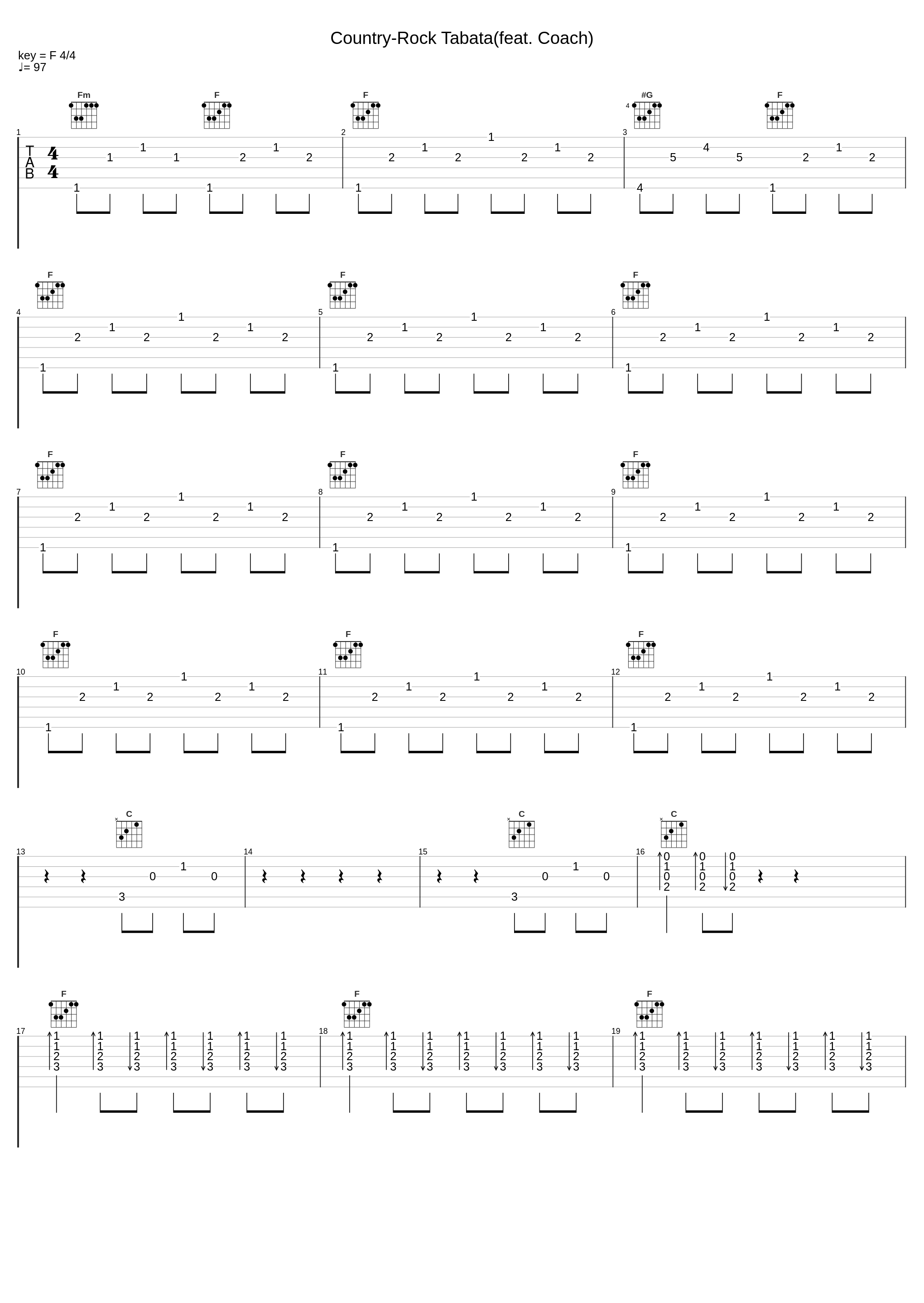 Country-Rock Tabata(feat. Coach)_Tabata Songs,Coach_1