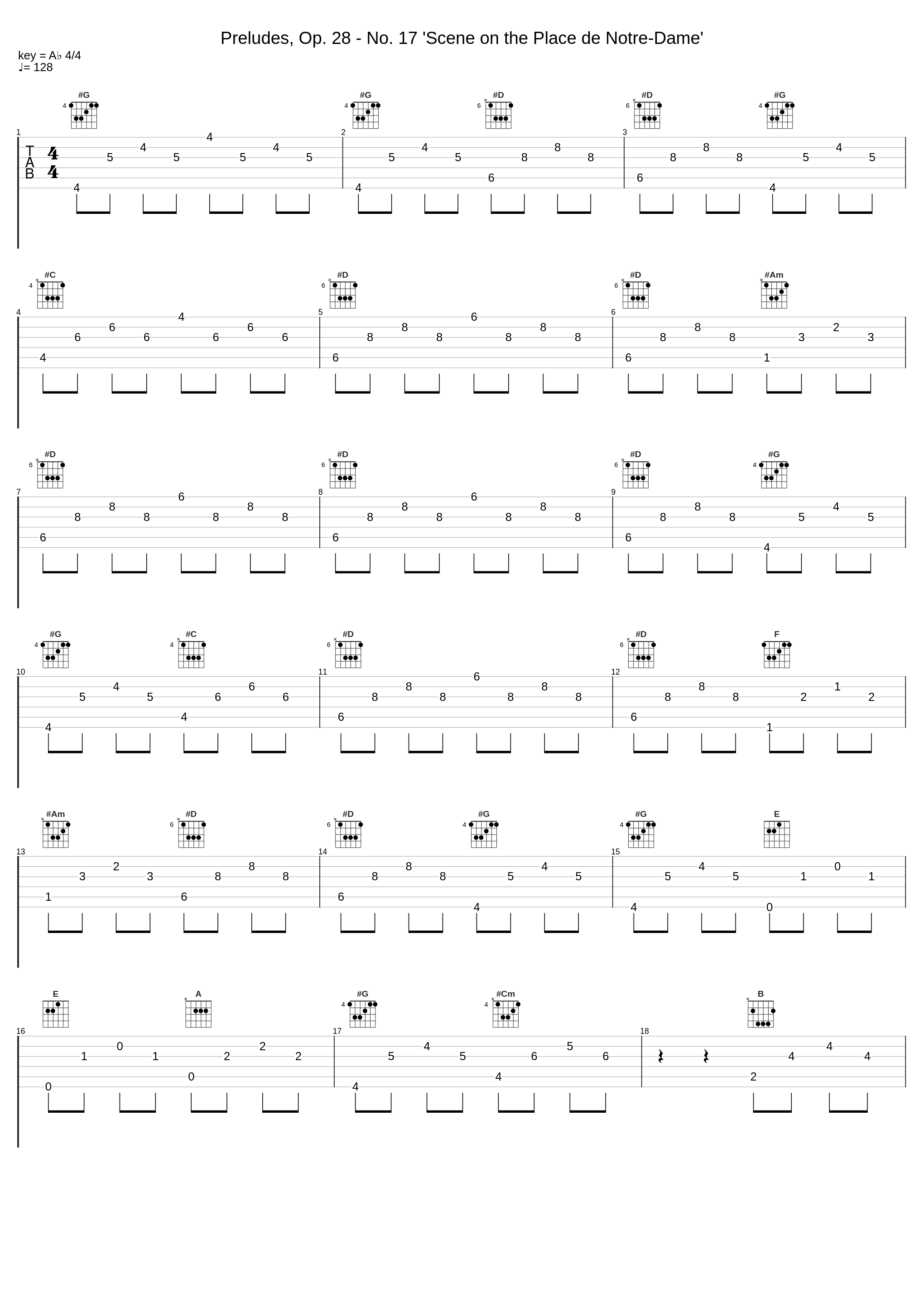 Preludes, Op. 28 - No. 17 'Scene on the Place de Notre-Dame'_Frédéric Chopin_1