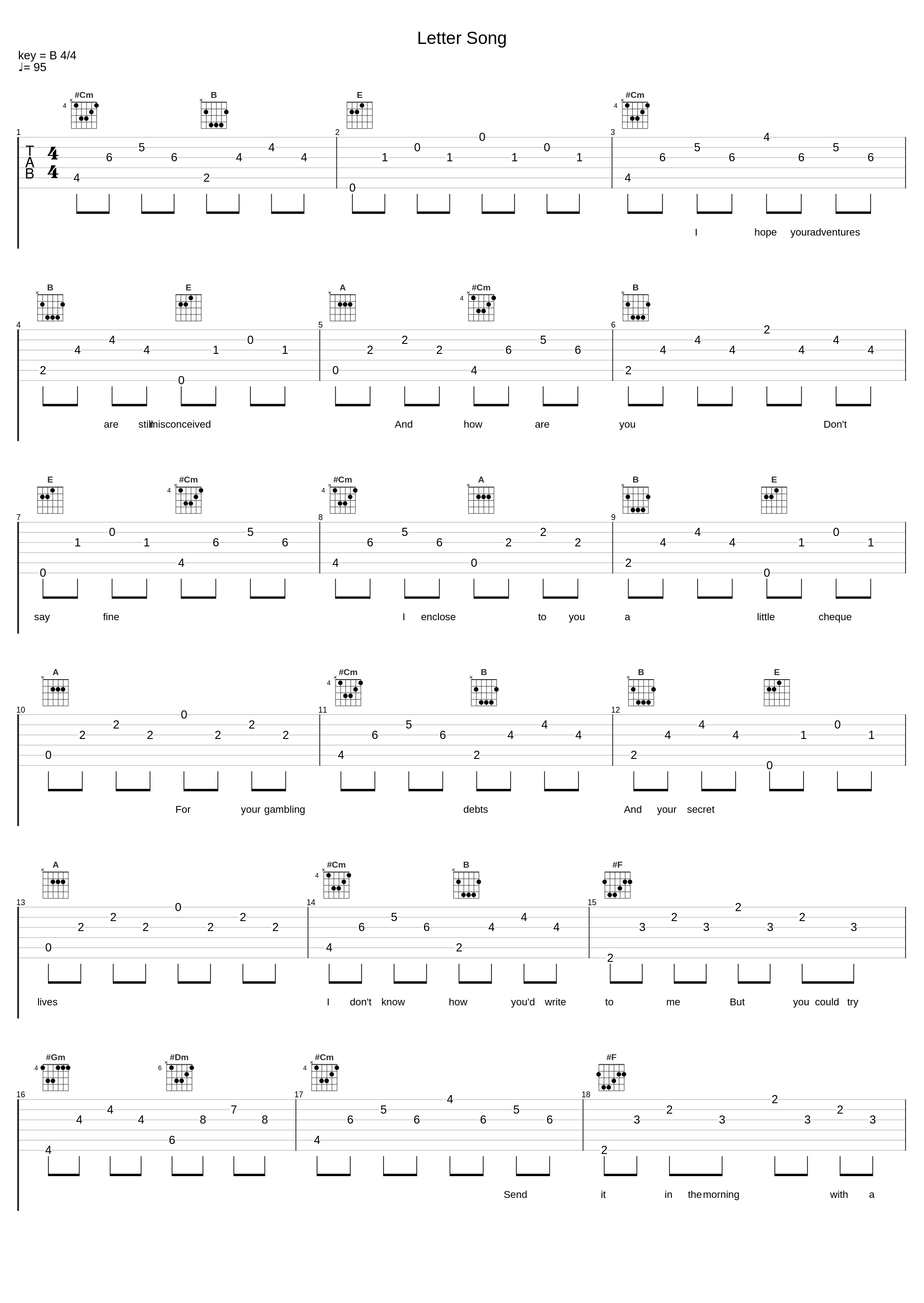 Letter Song_Tom Rosenthal_1