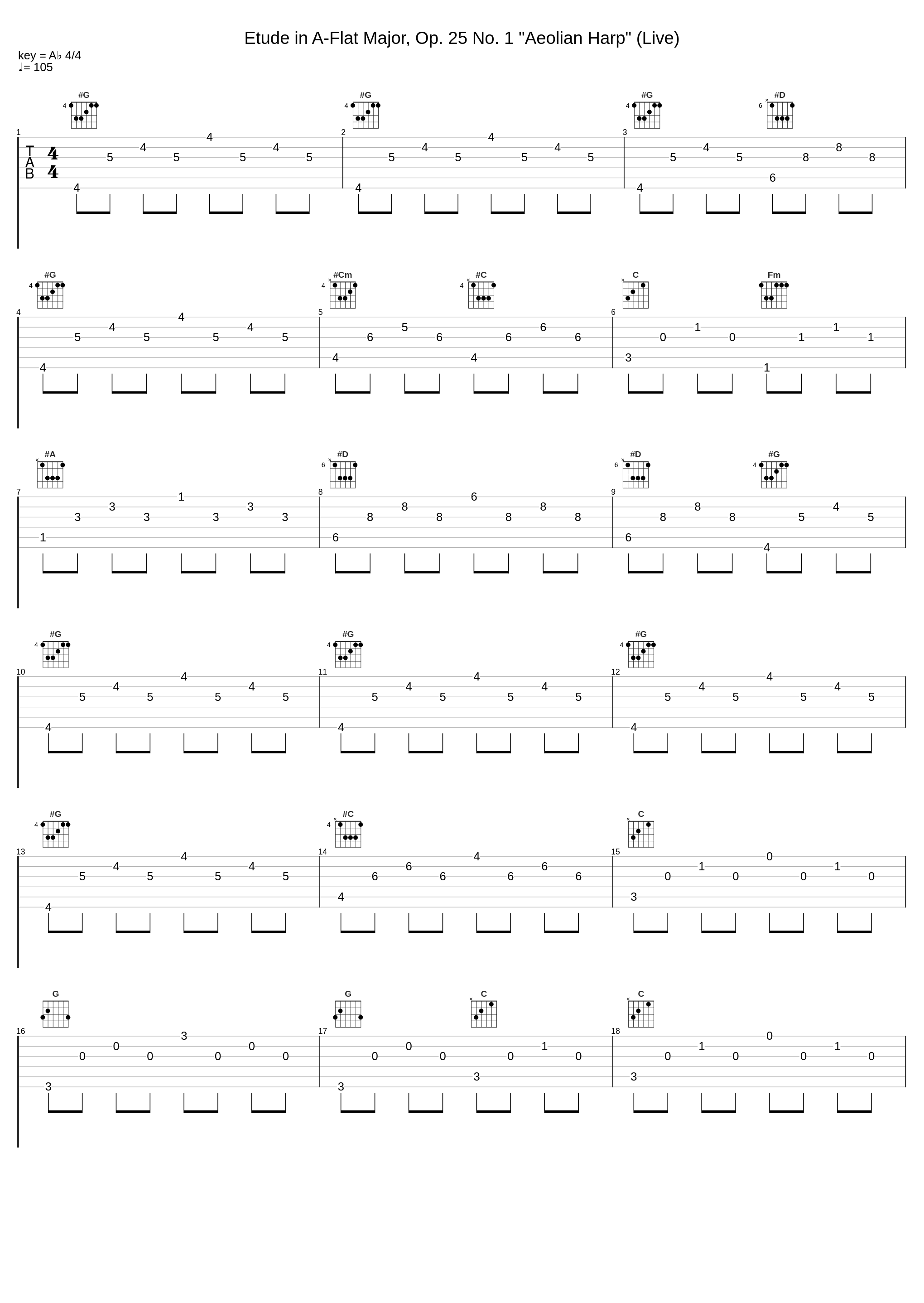 Etude in A-Flat Major, Op. 25 No. 1 "Aeolian Harp" (Live)_Federico Pulina_1