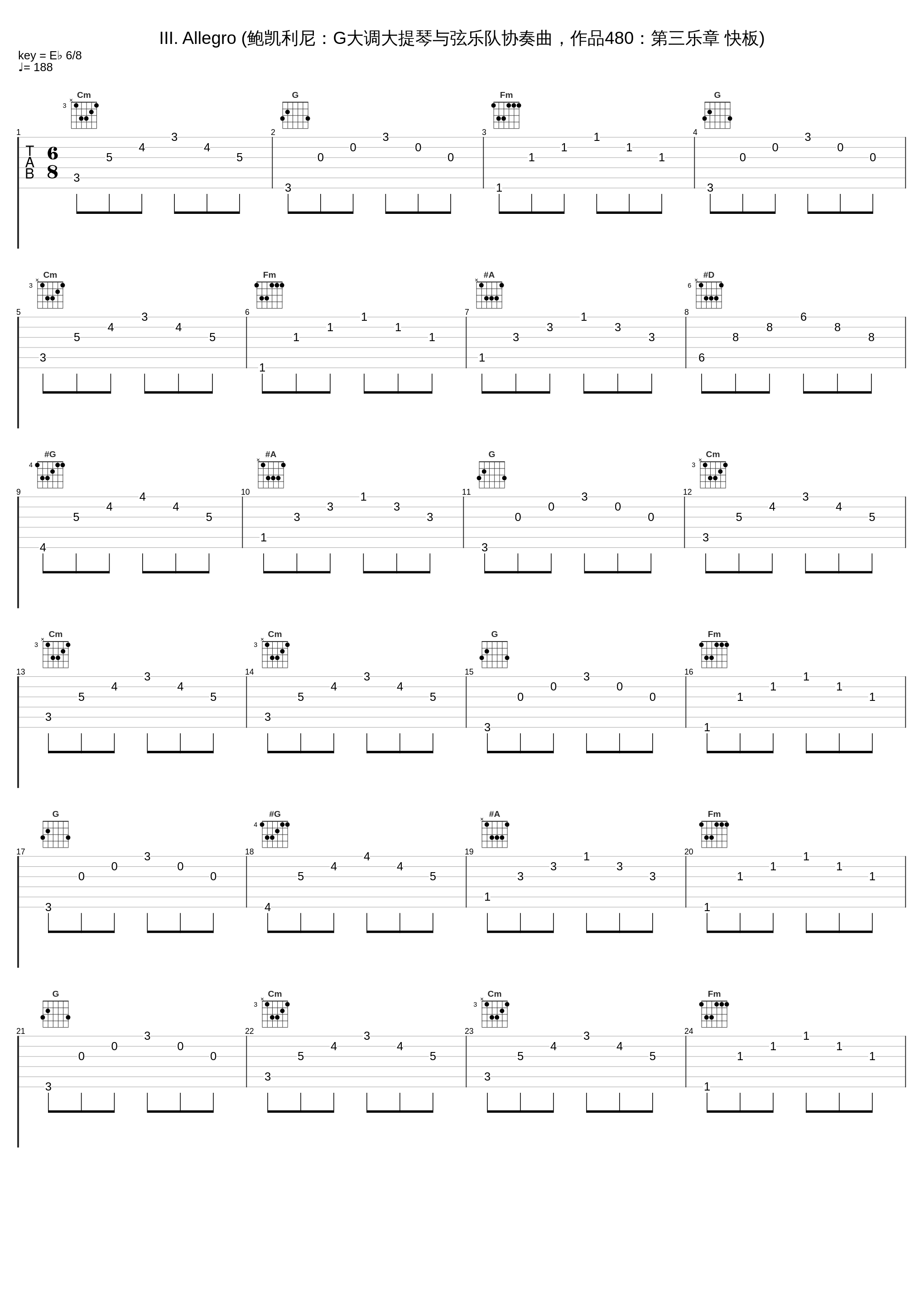 III. Allegro (鲍凯利尼：G大调大提琴与弦乐队协奏曲，作品480：第三乐章 快板)_Eugene Ormandy,Alessandro Marcello,The Philadelphia Orchestra,John de Lancie_1