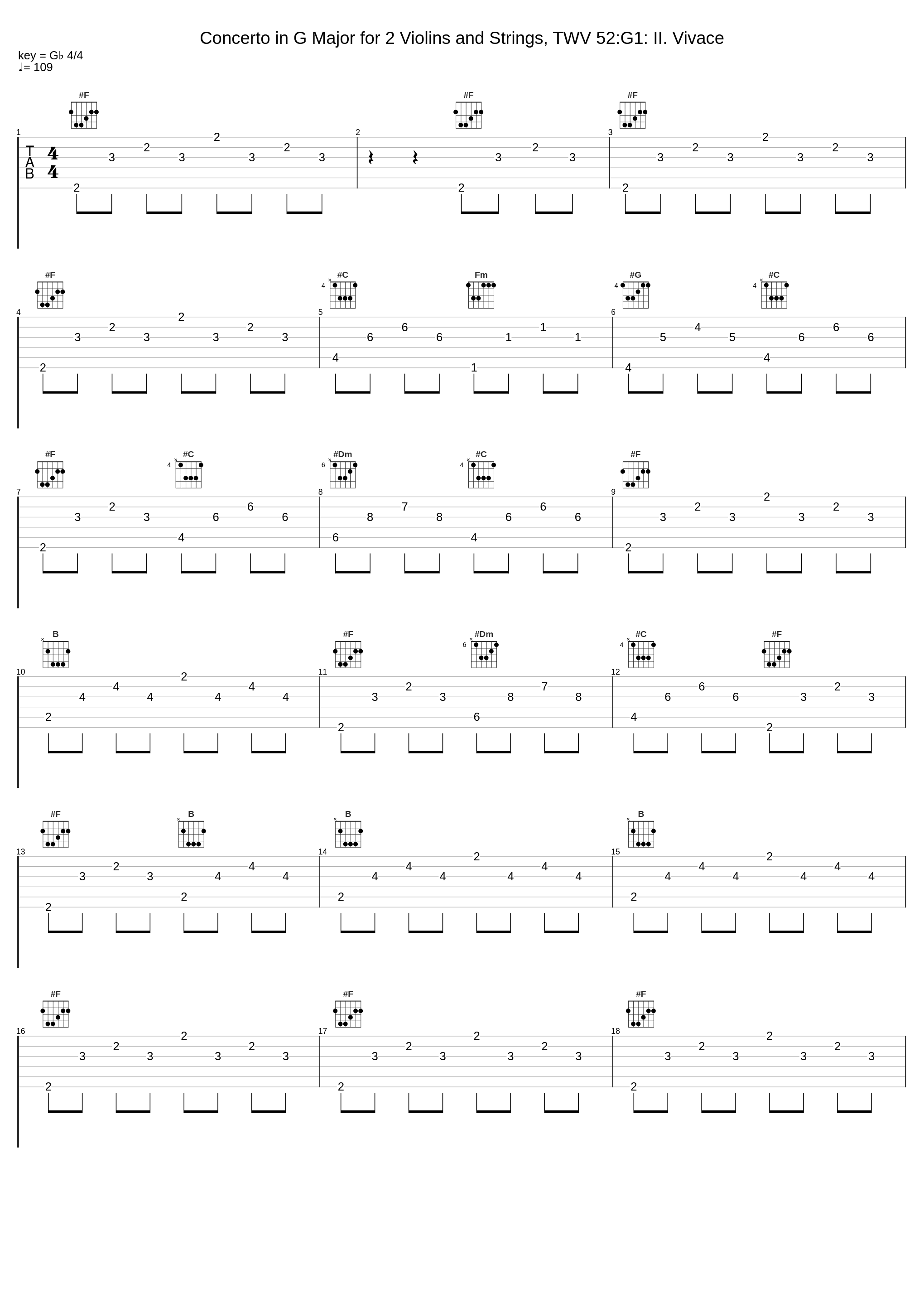 Concerto in G Major for 2 Violins and Strings, TWV 52:G1: II. Vivace_Rebel_1