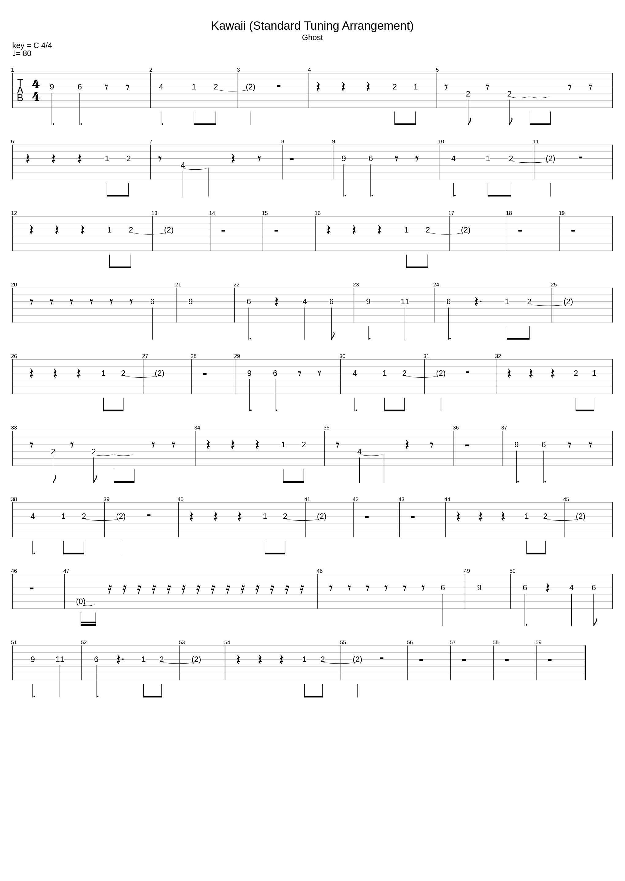 Kawaii Standard Tuning Arrangement_Devin Townsend_1